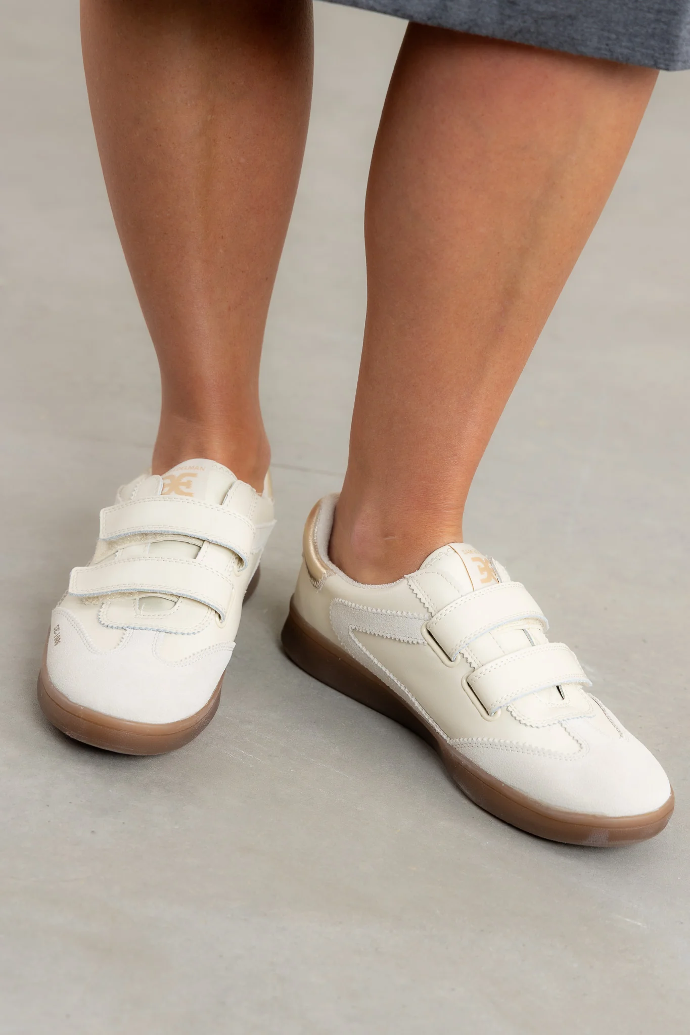 Sam Edelman Talia Ivory/Gold Velcro Sneakers *Final Sale* - Image 5