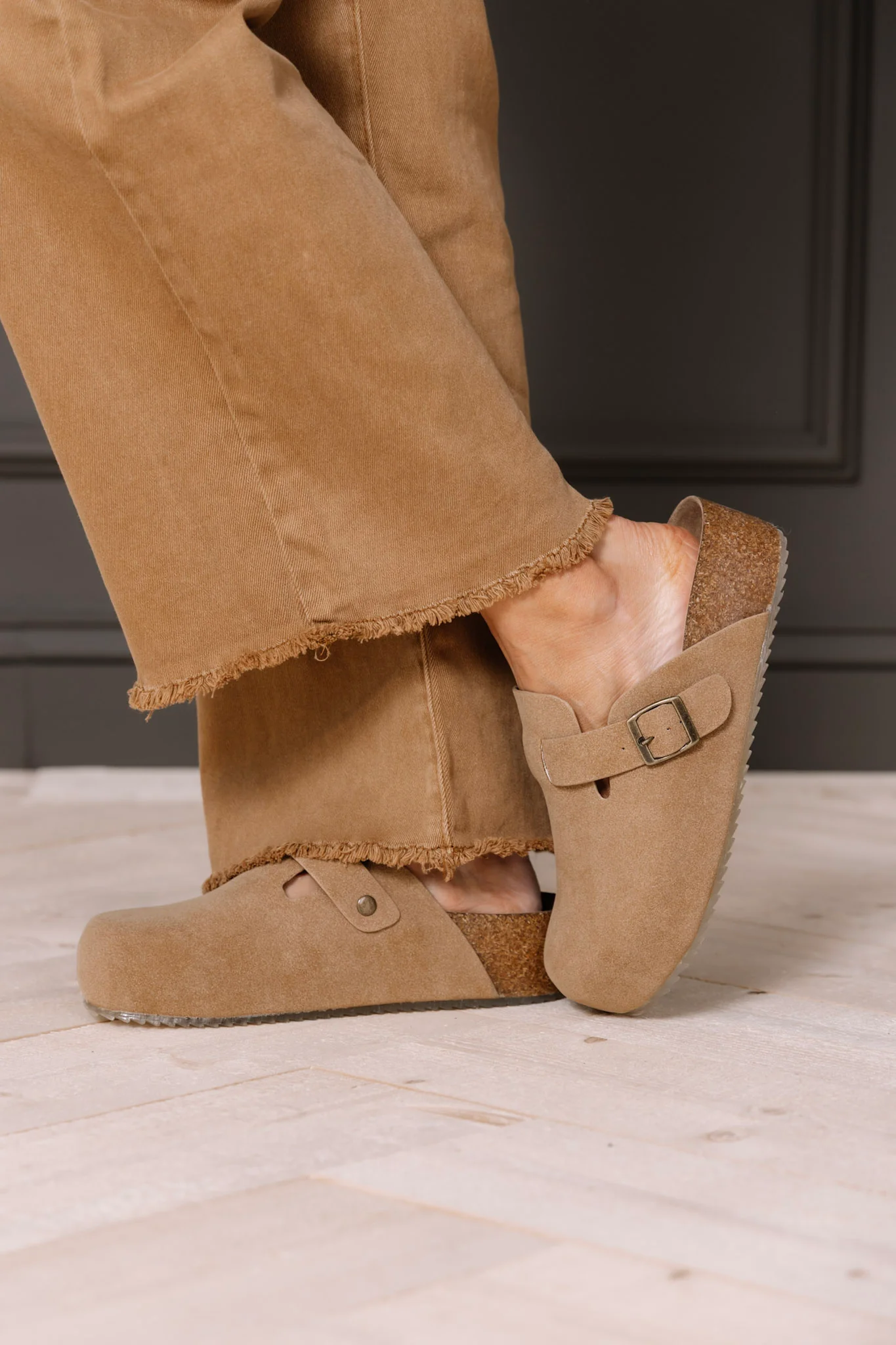 Qwest Taupe Clog Shoes - Image 4
