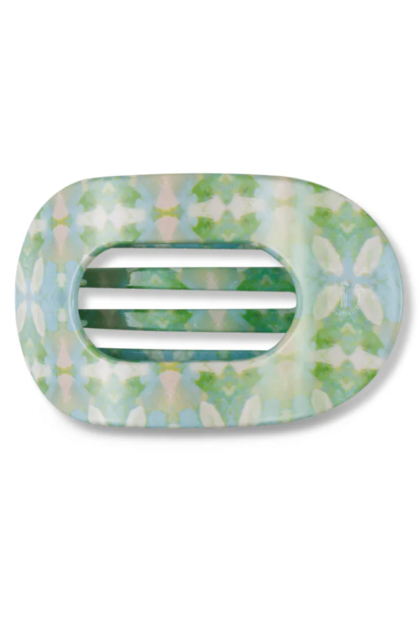 Teleties Large Flat Round Elephant Falls Hair Clip