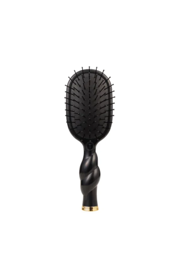 Teleties Mini Jet Black Detangler Brush for Medium Hair