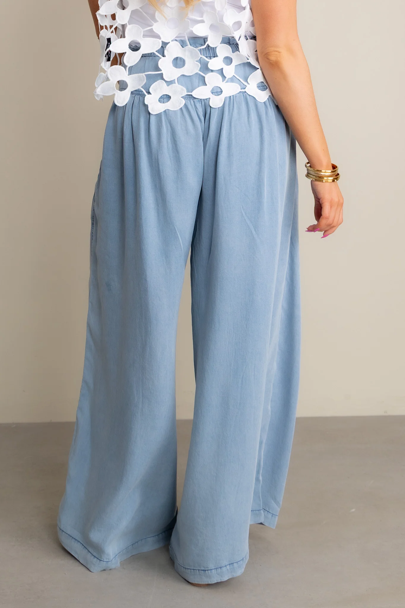 Ellie Denim Wide Leg Pant - FINAL SALE - Image 4