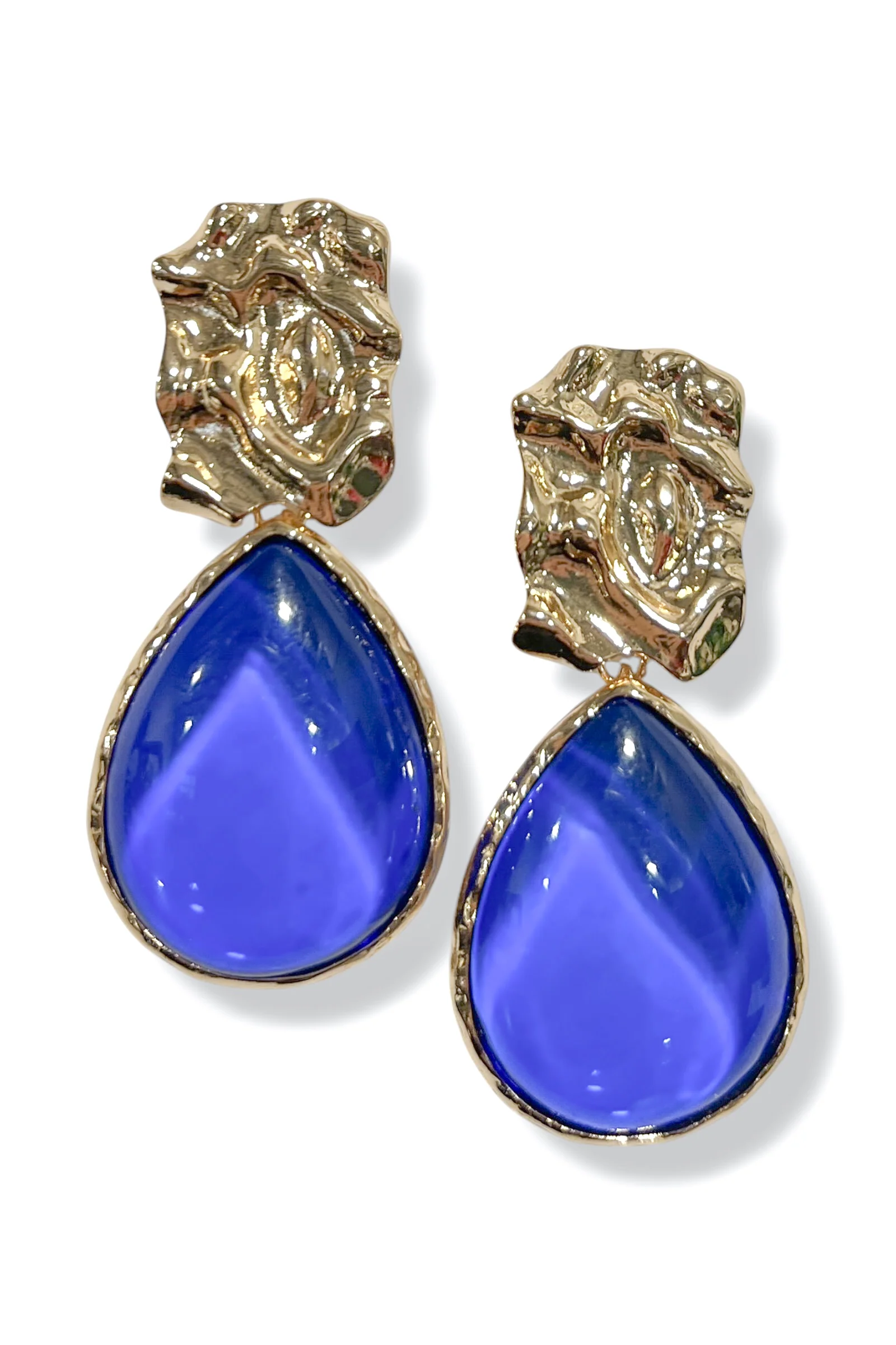 Together Always Royal Blue Teardrop Earrings