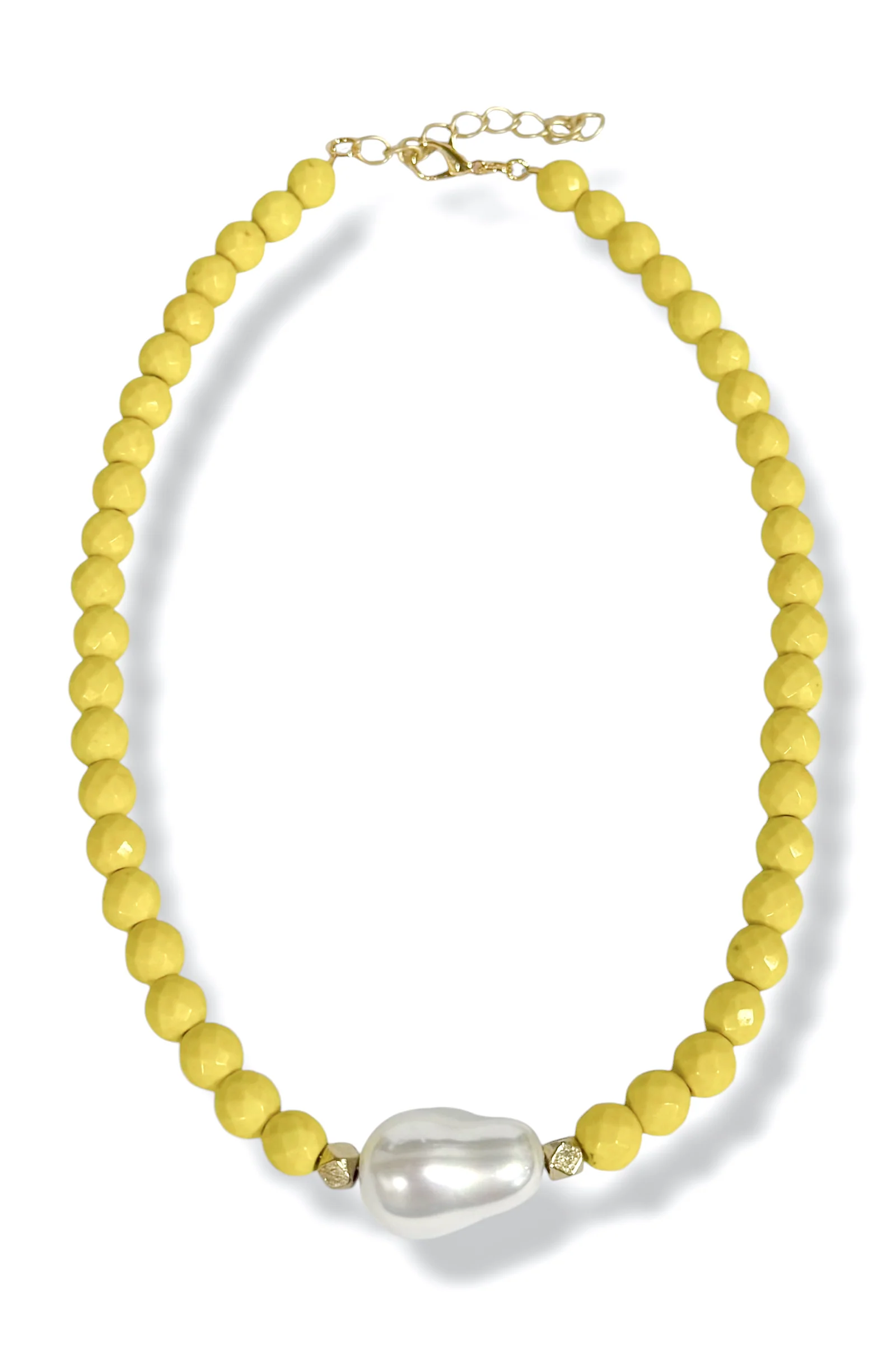 The Kamryn Luxe Gemstone Baroque Pearl Necklace
