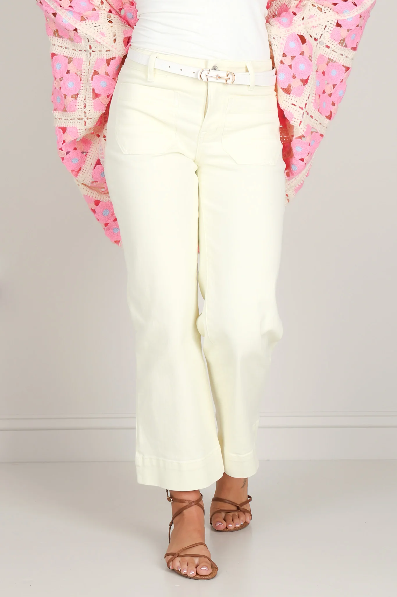 Sanctuary Marine Washed Lemon Straight Leg Pant