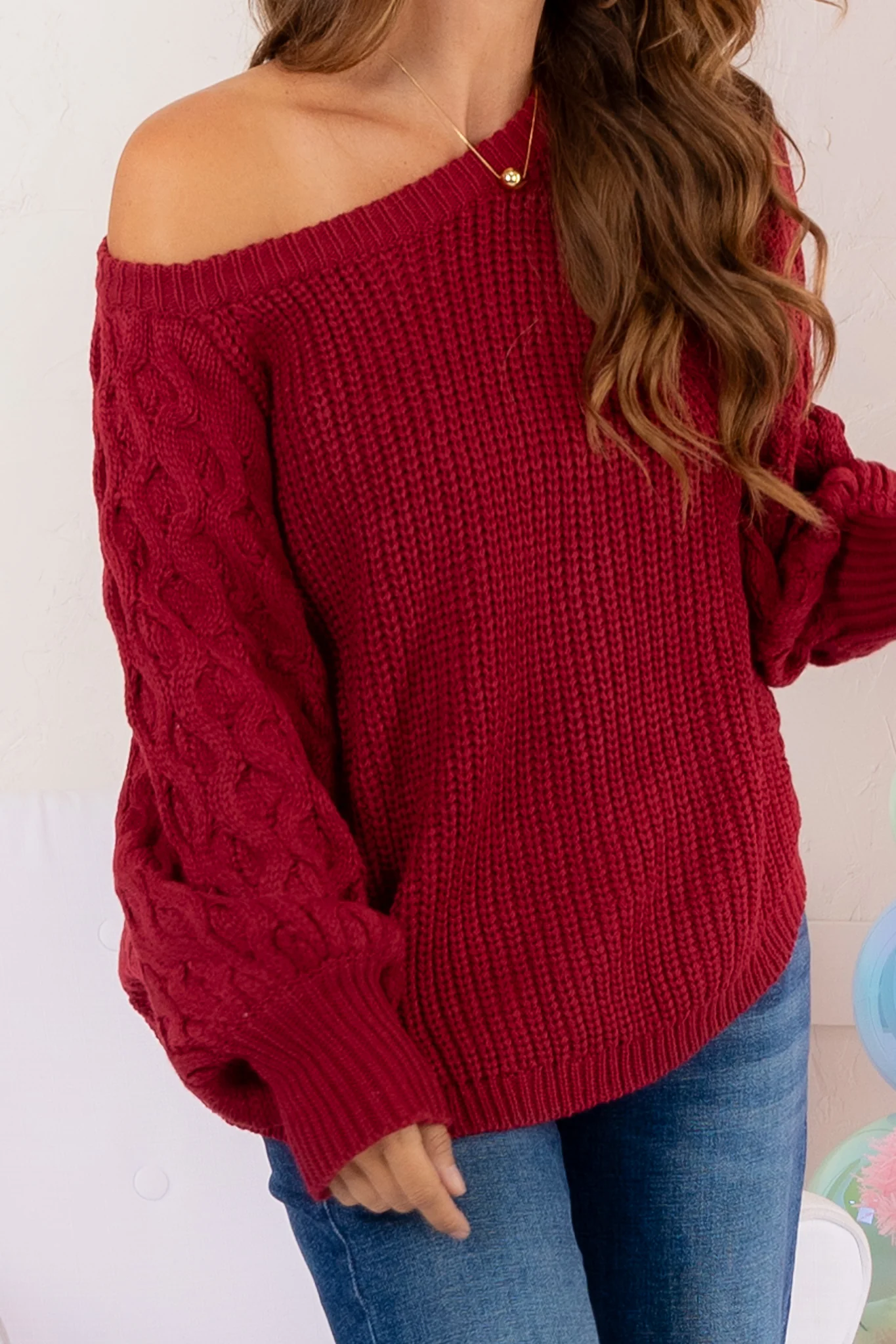 Always Adrift Sweater - Red - DOORBUSTER - Image 5
