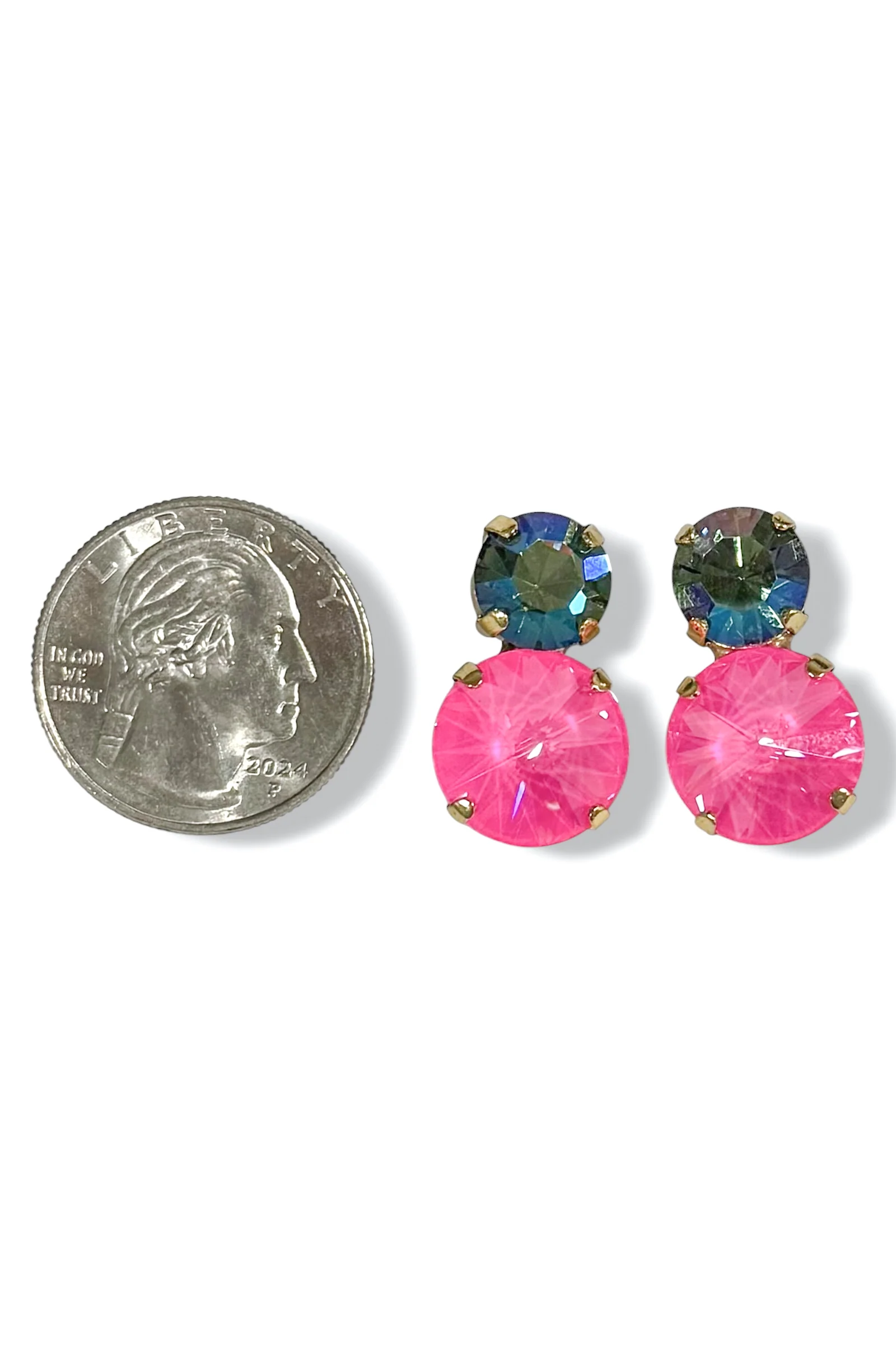 TOVA Maegan Electric Pink Ignite Earrings - Image 2