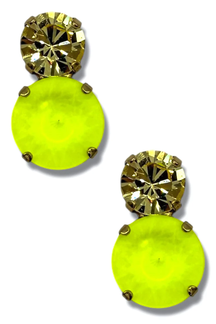 TOVA Maegan Electric Yellow Earrings