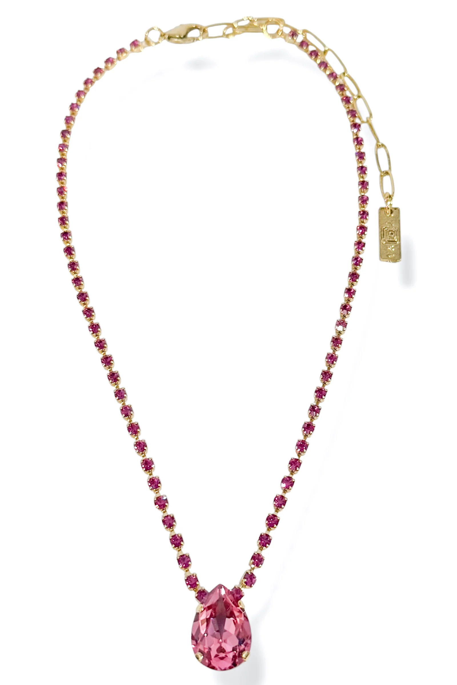TOVA Milli Rose Fuchsia Necklace