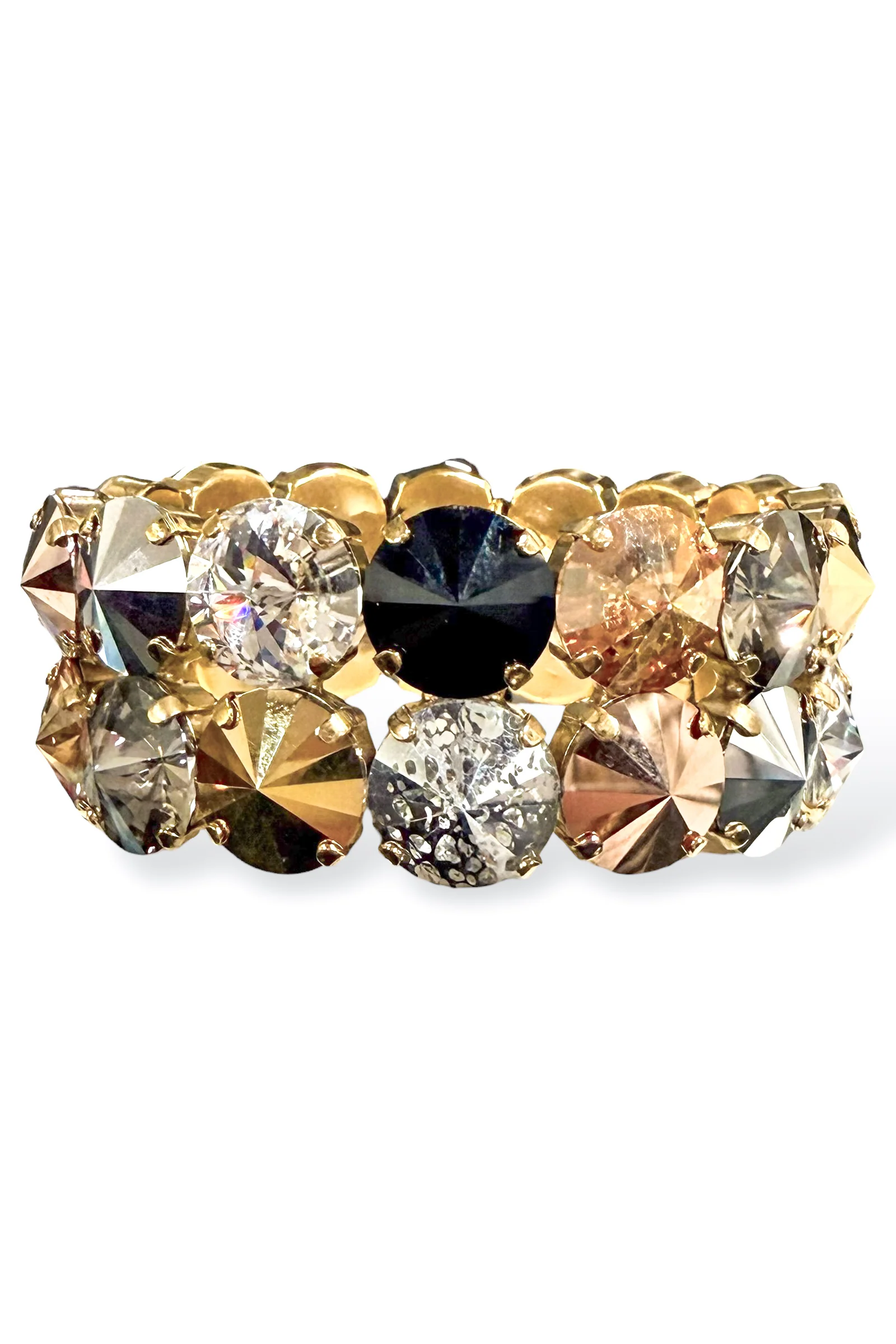 TOVA Olivia Mega 2 Strand Metallic Mix Bracelet