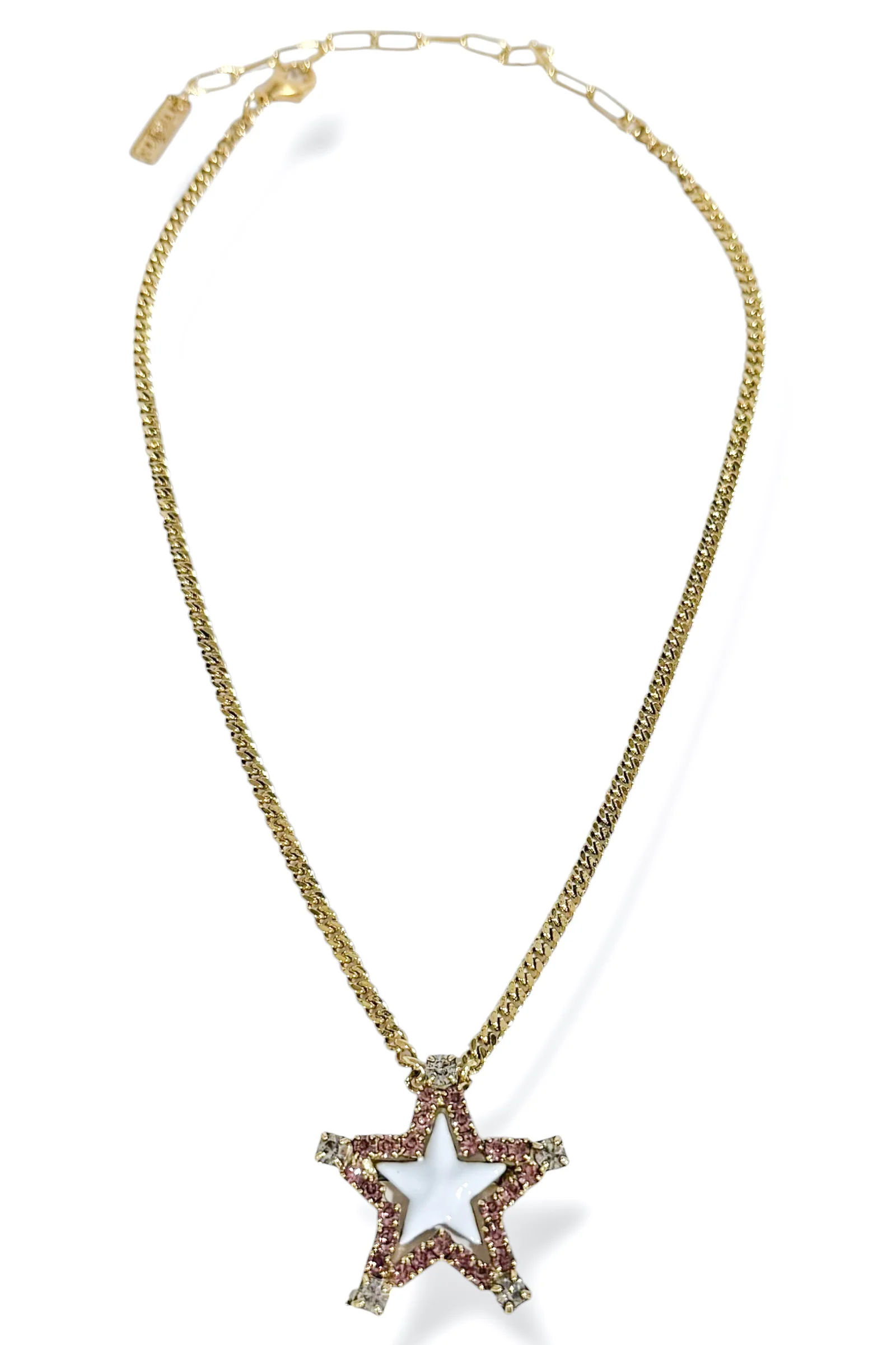 TOVA Sweet Star Light Blue and Pink Necklace