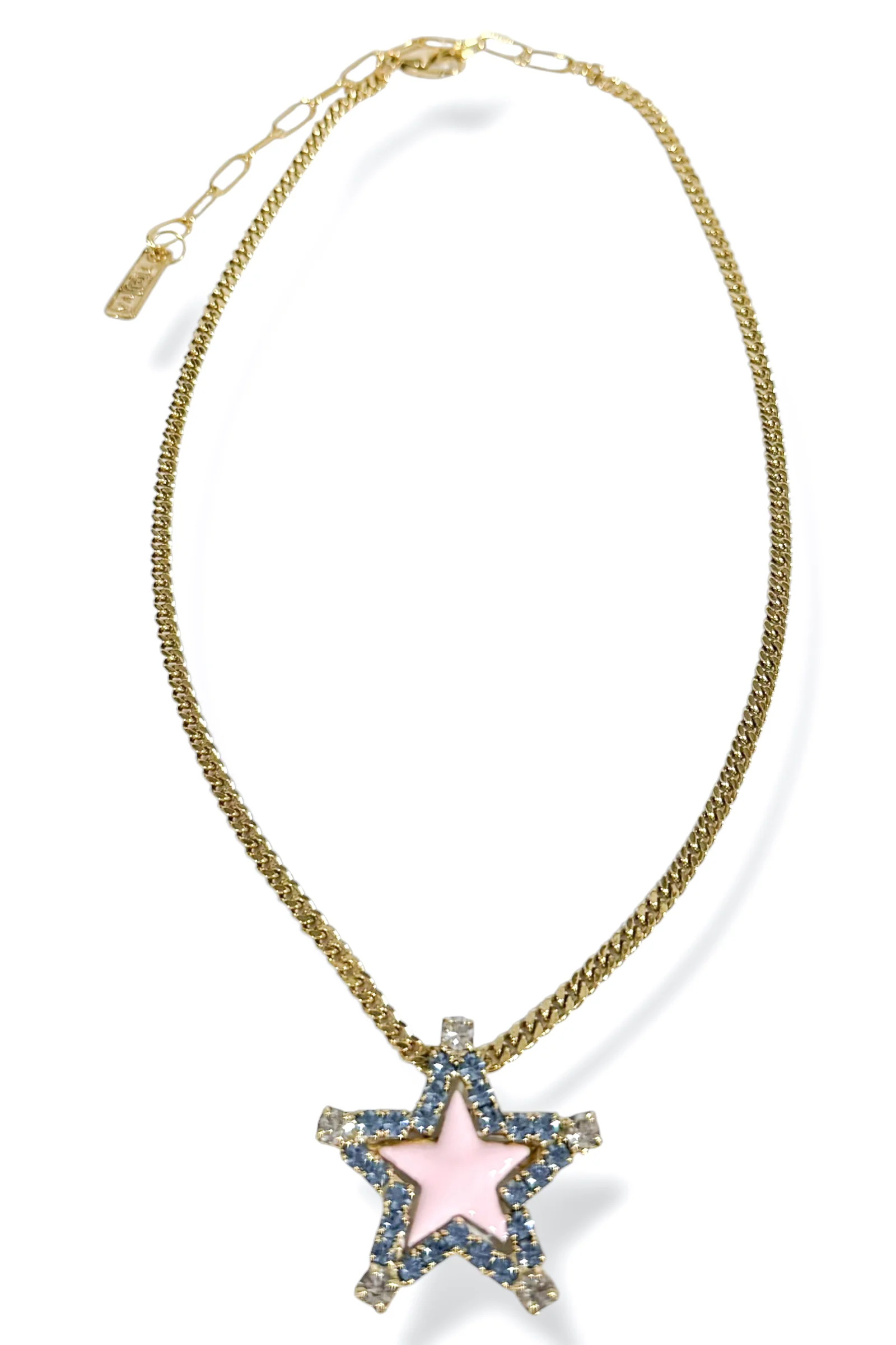 TOVA Sweet Star Pink and Blue Necklace