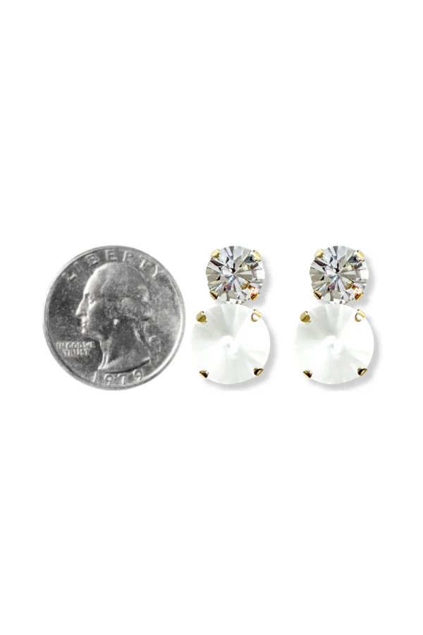TOVA X TWT® Maegan Matte White Earrings - Image 2