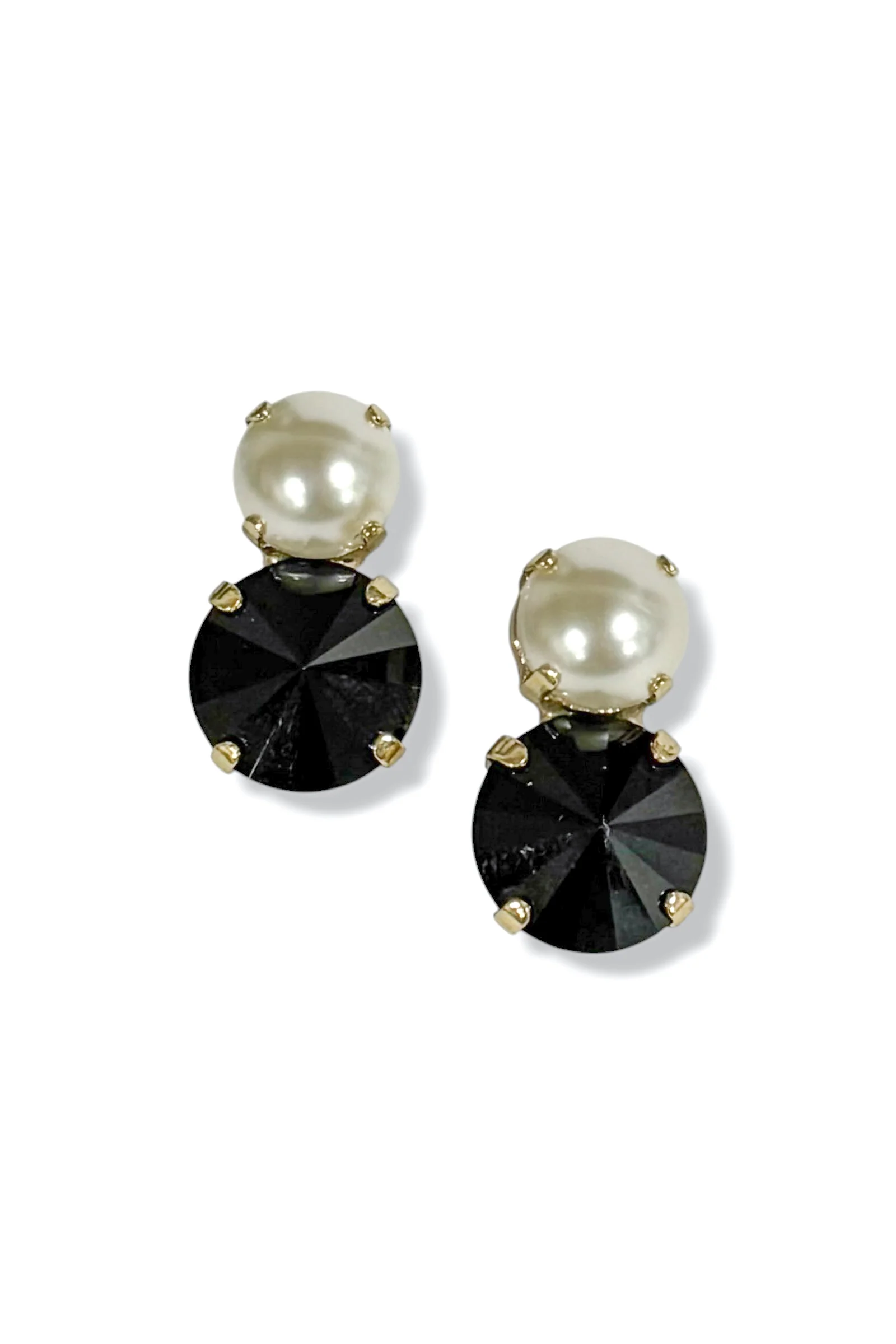 TOVA x TWT® Maegan Jet and Pearl Earrings