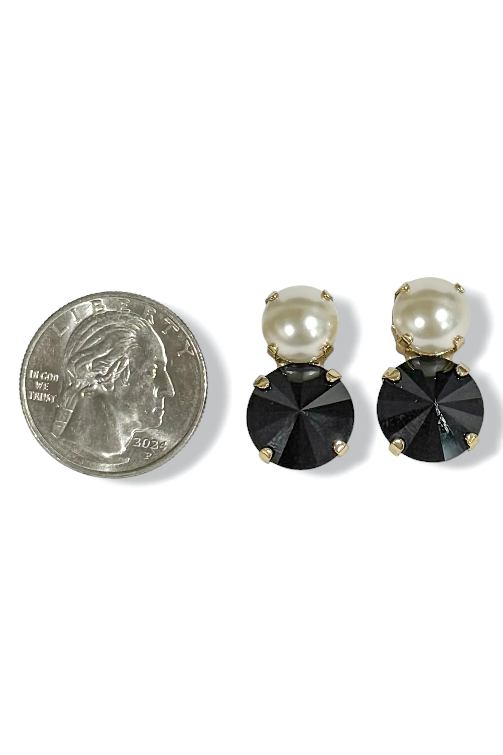 TOVA x TWT® Maegan Jet and Pearl Earrings - Image 2