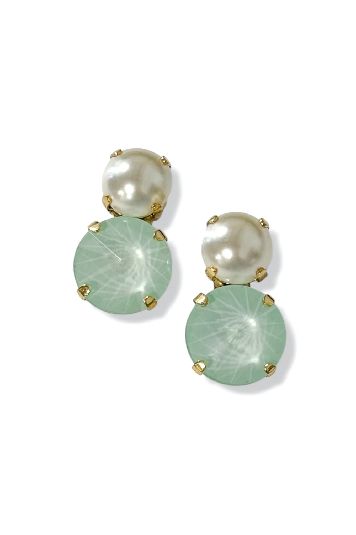 TOVA X TWT® Maegan Ultra Mint Pearl Earrings