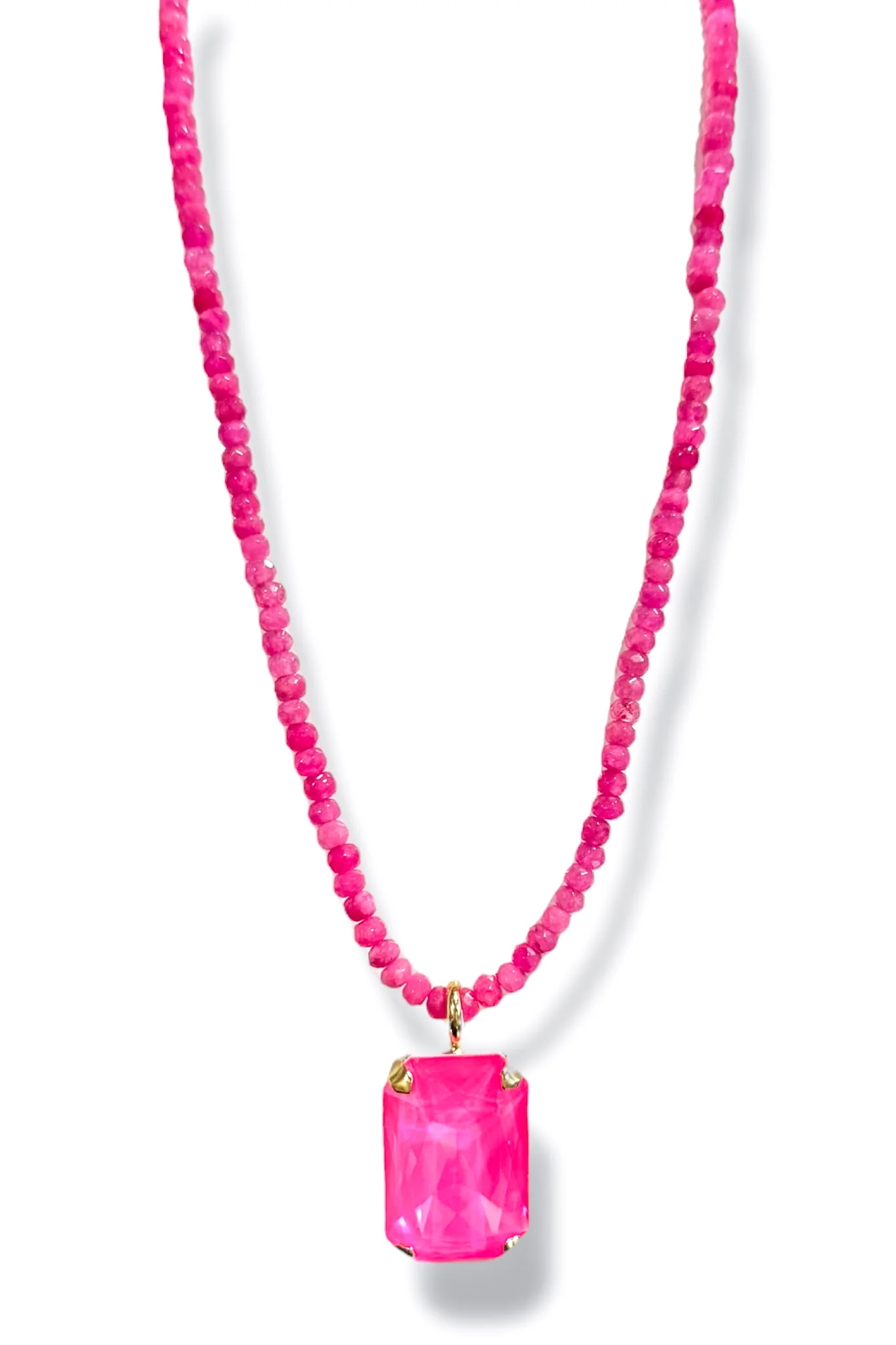 TOVA X TWT Tammy Electric Pink Necklace
