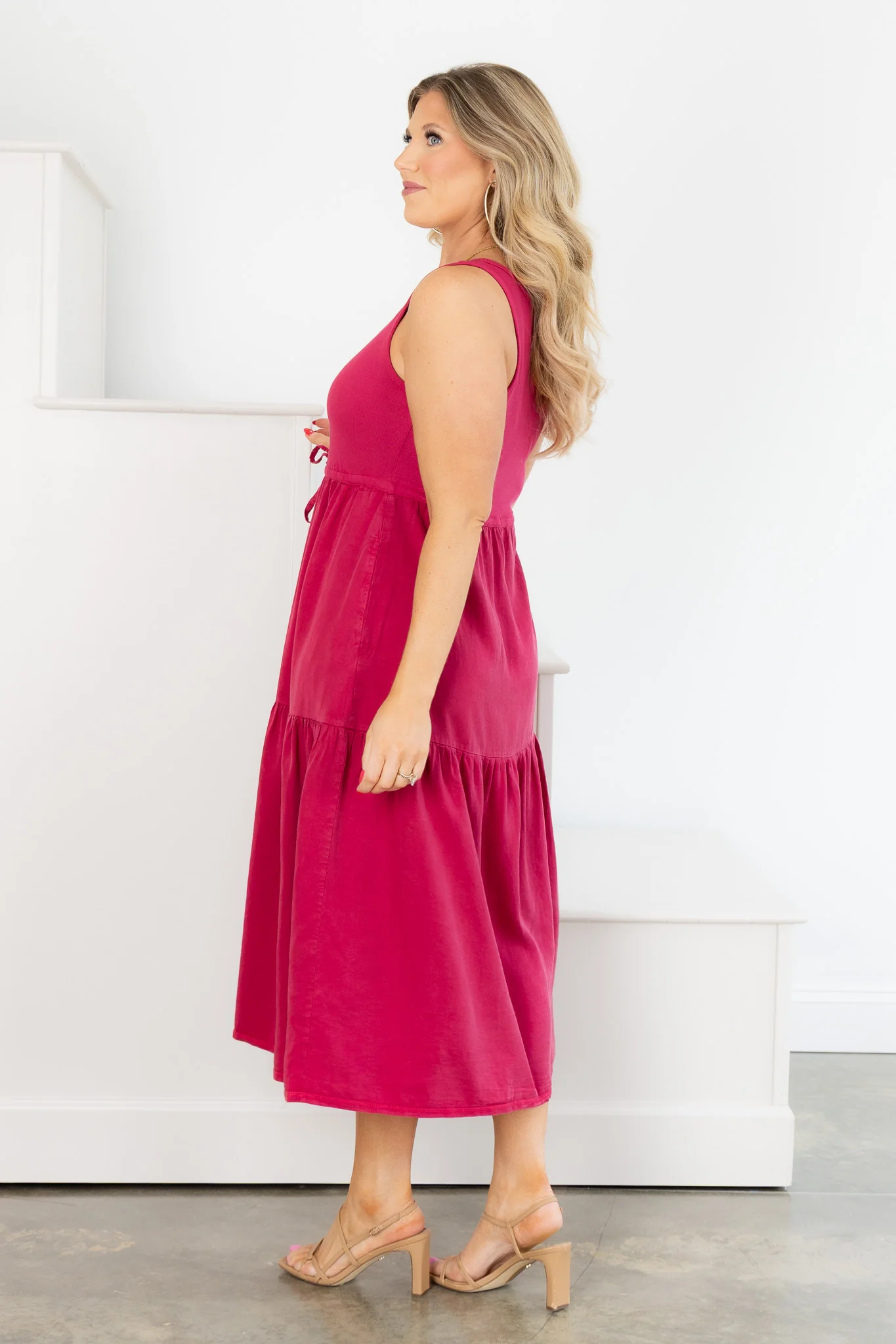 Tribal Sleeveless Gardenia Midi Dress - Image 6