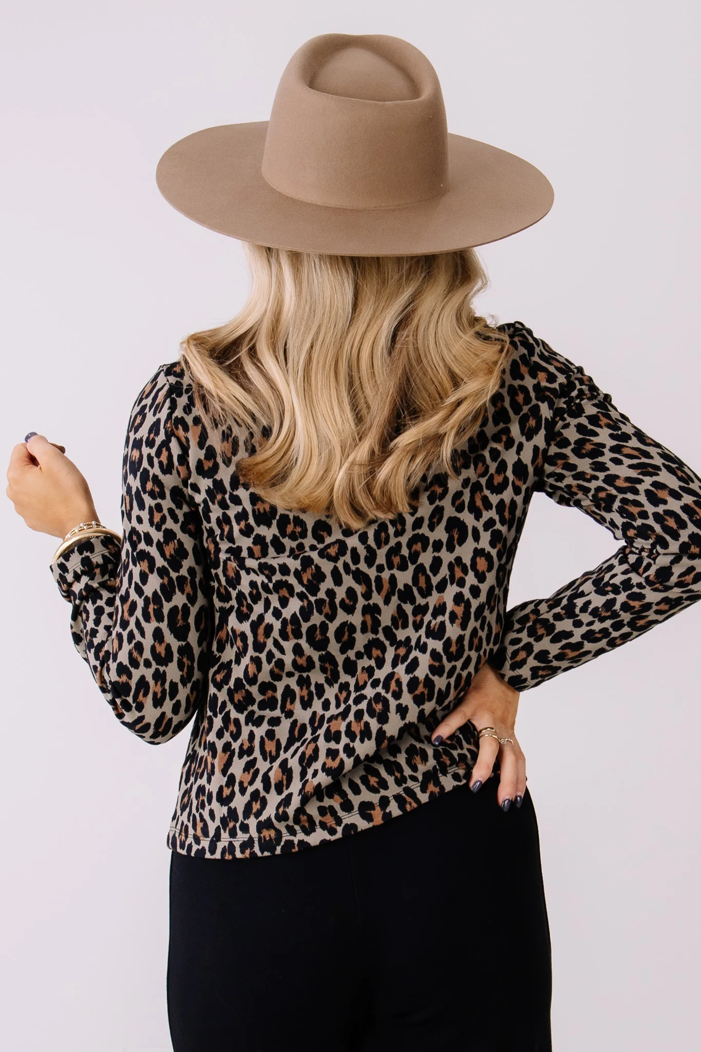 Spanx Jacquard Brown Turtleneck Long Sleeve Top - Image 5