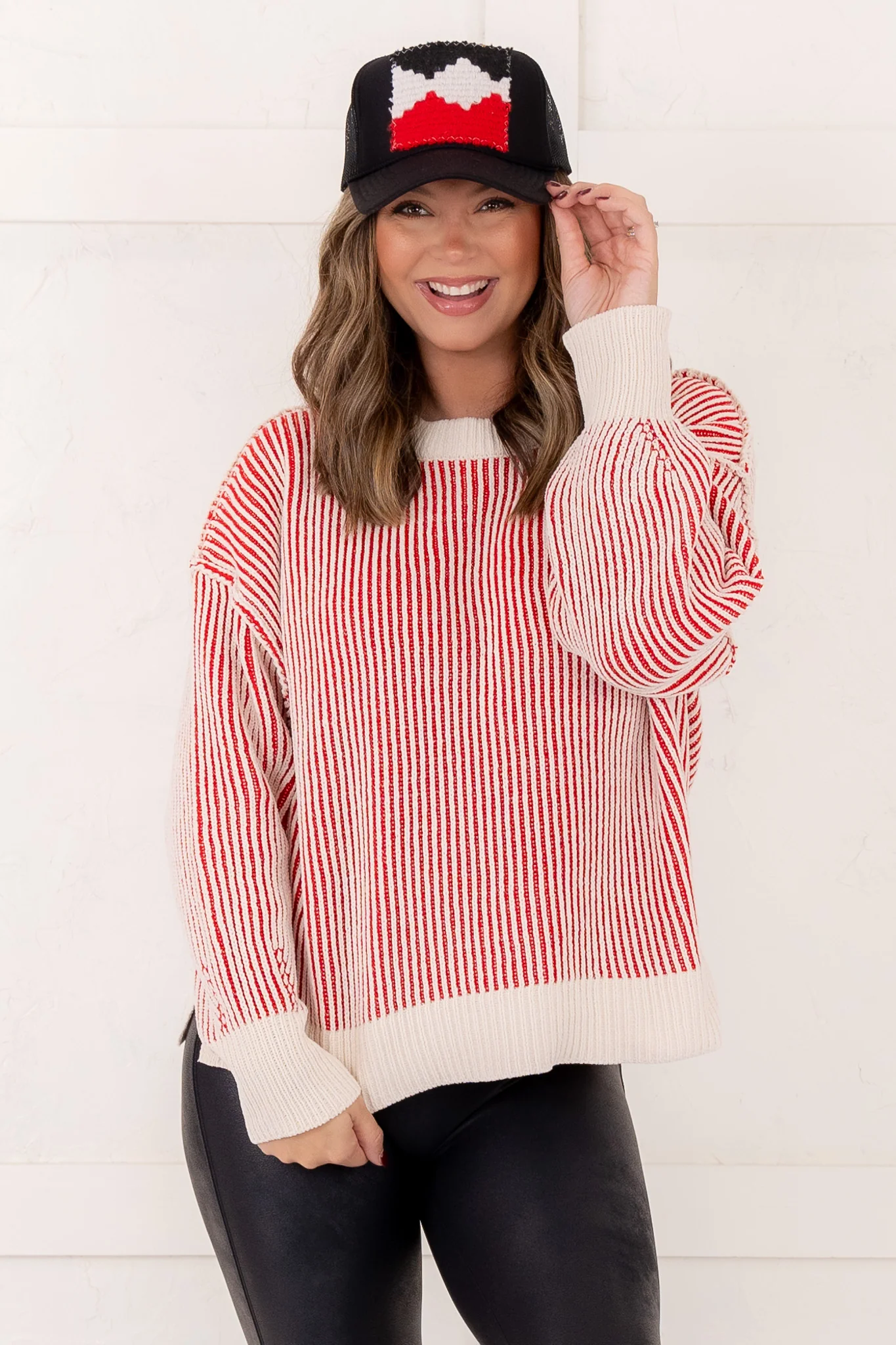 Candy Cane Lane Sweater - Ruby - FINAL SALE - Image 3