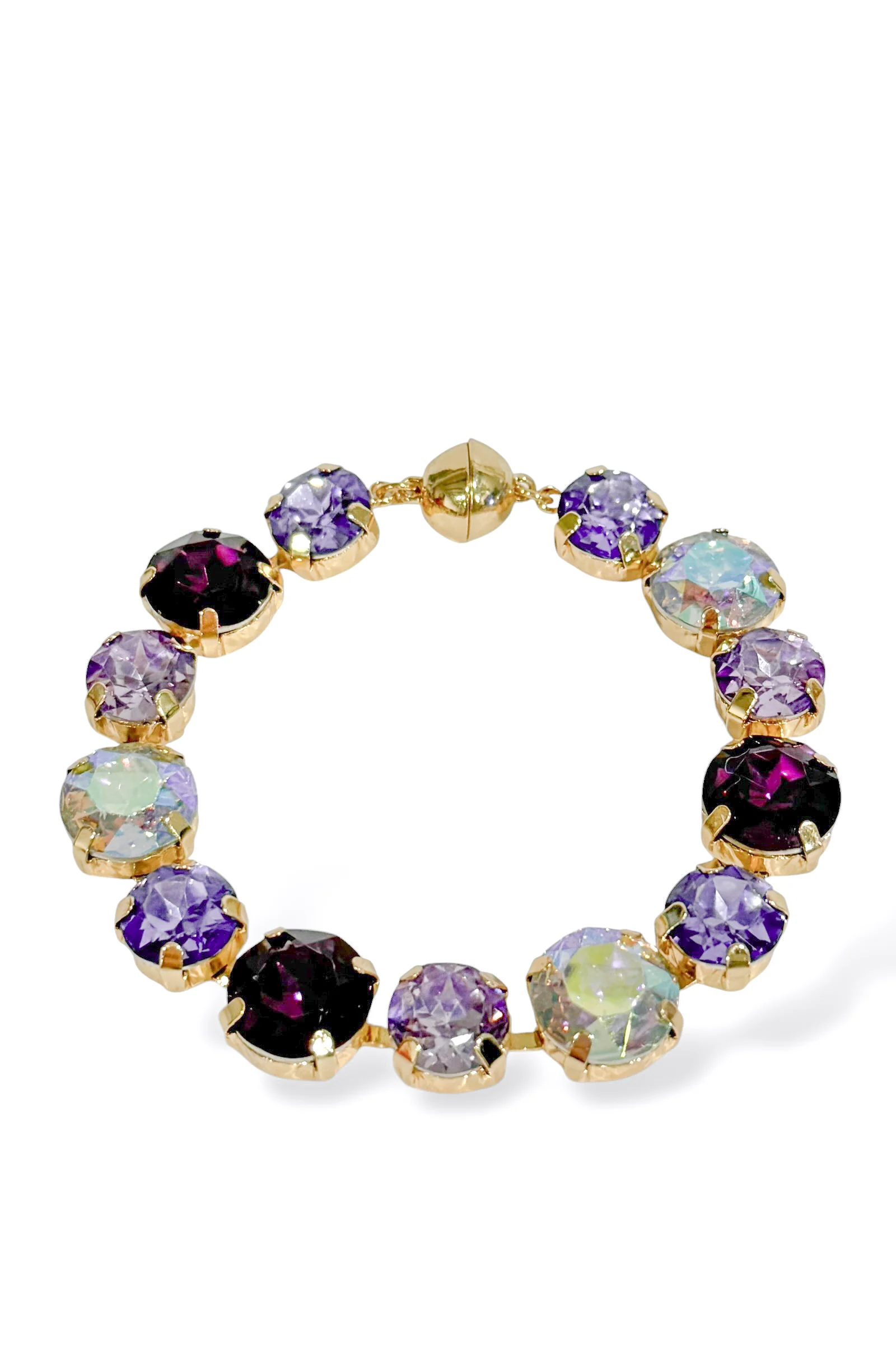 TWT® Marley Purple Graduated Crystal Magnetic Bracelet