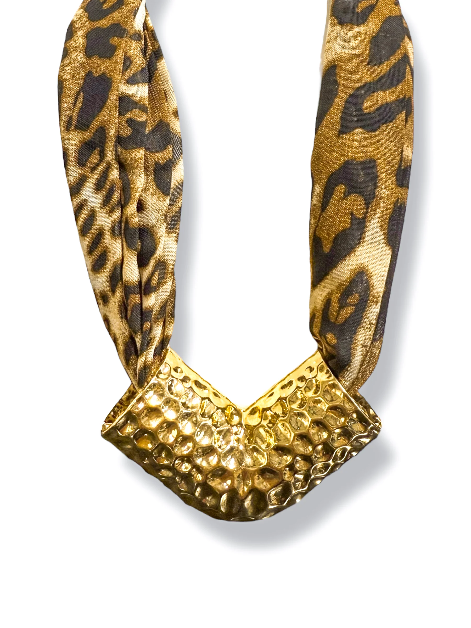 TWT X Kristalize Leopard Print Scarf Necklace