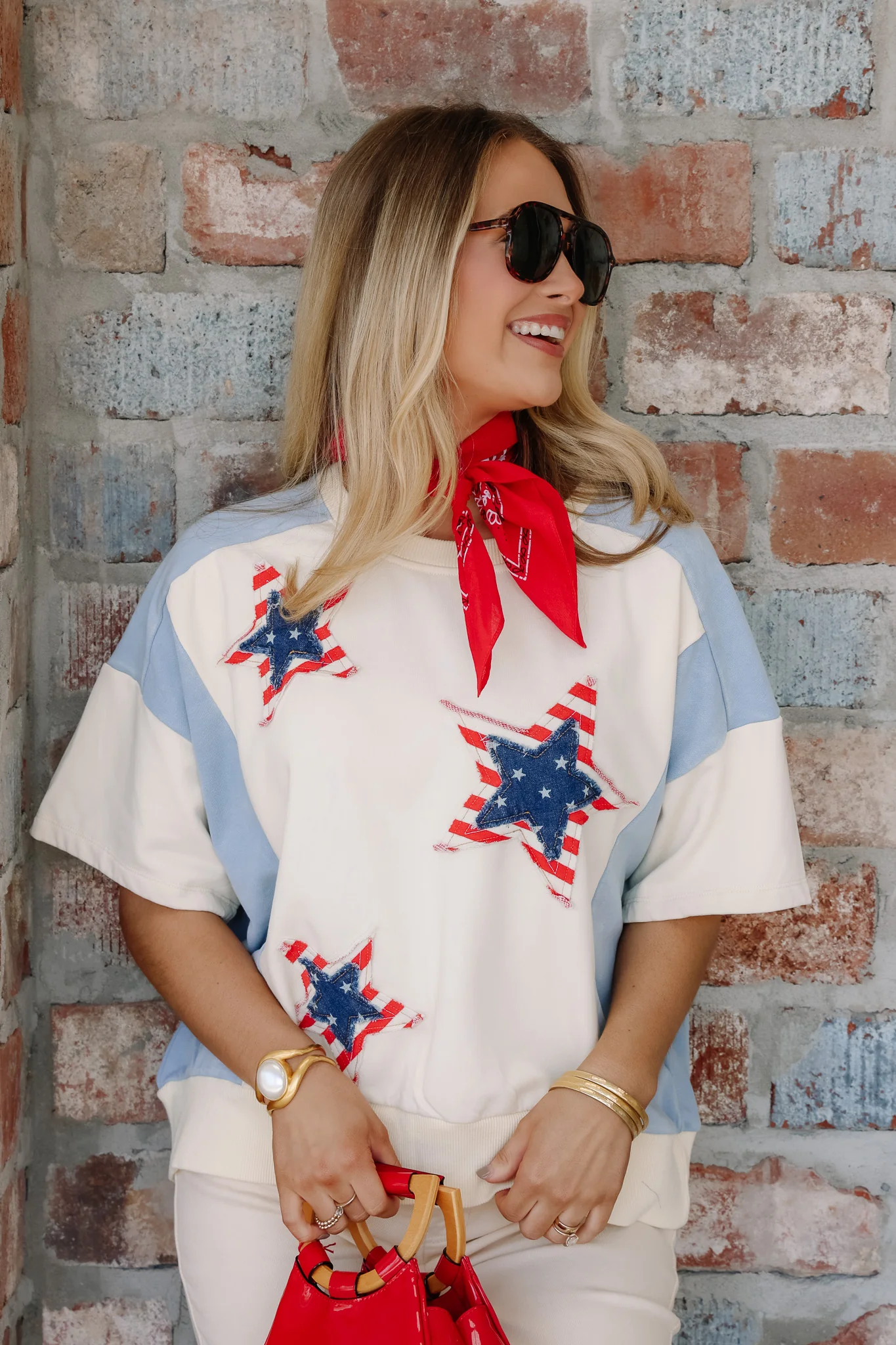 USA Star Applique Short Sleeve Tee - Image 4