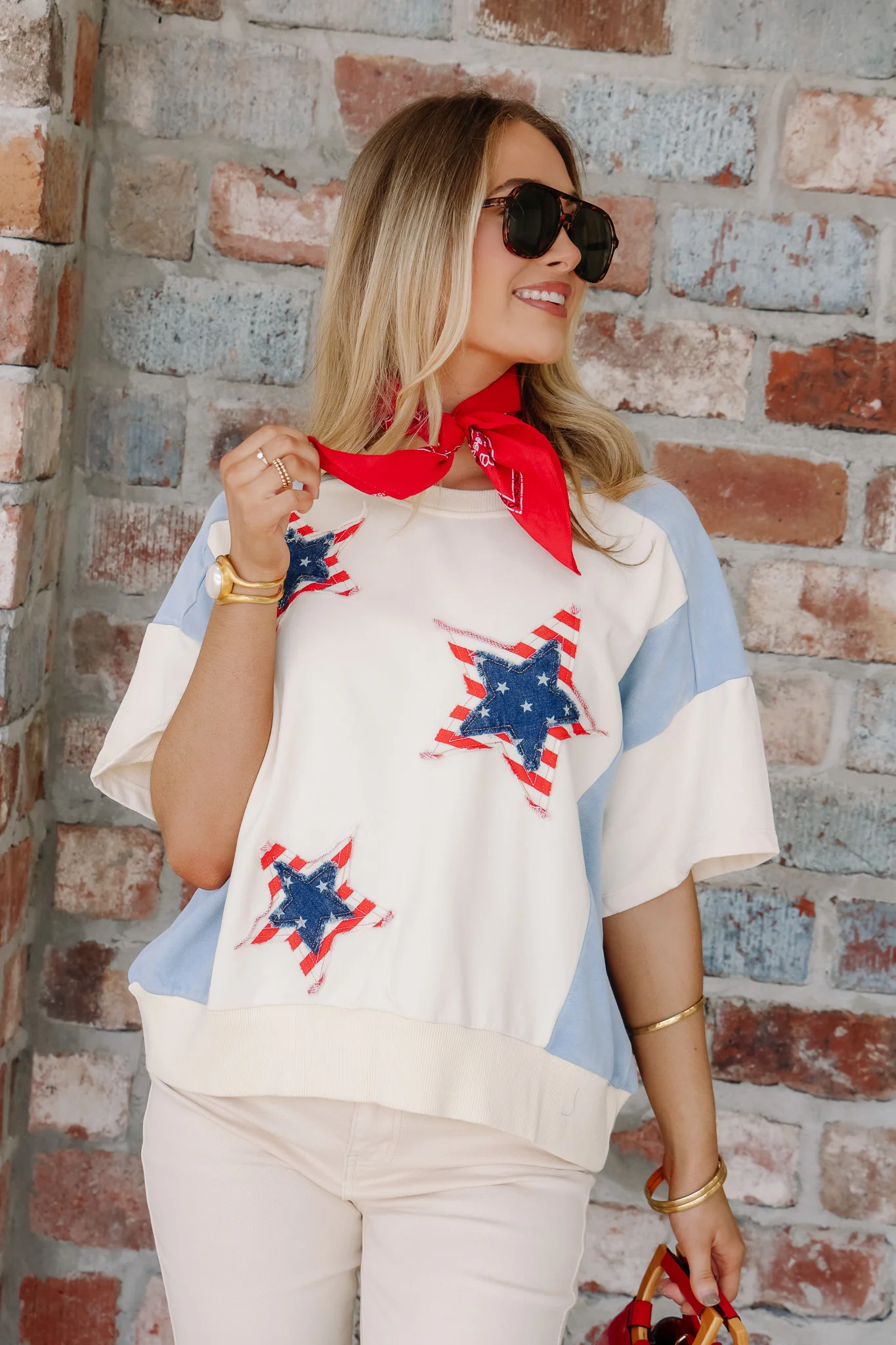 USA Star Applique Short Sleeve Tee - Image 9
