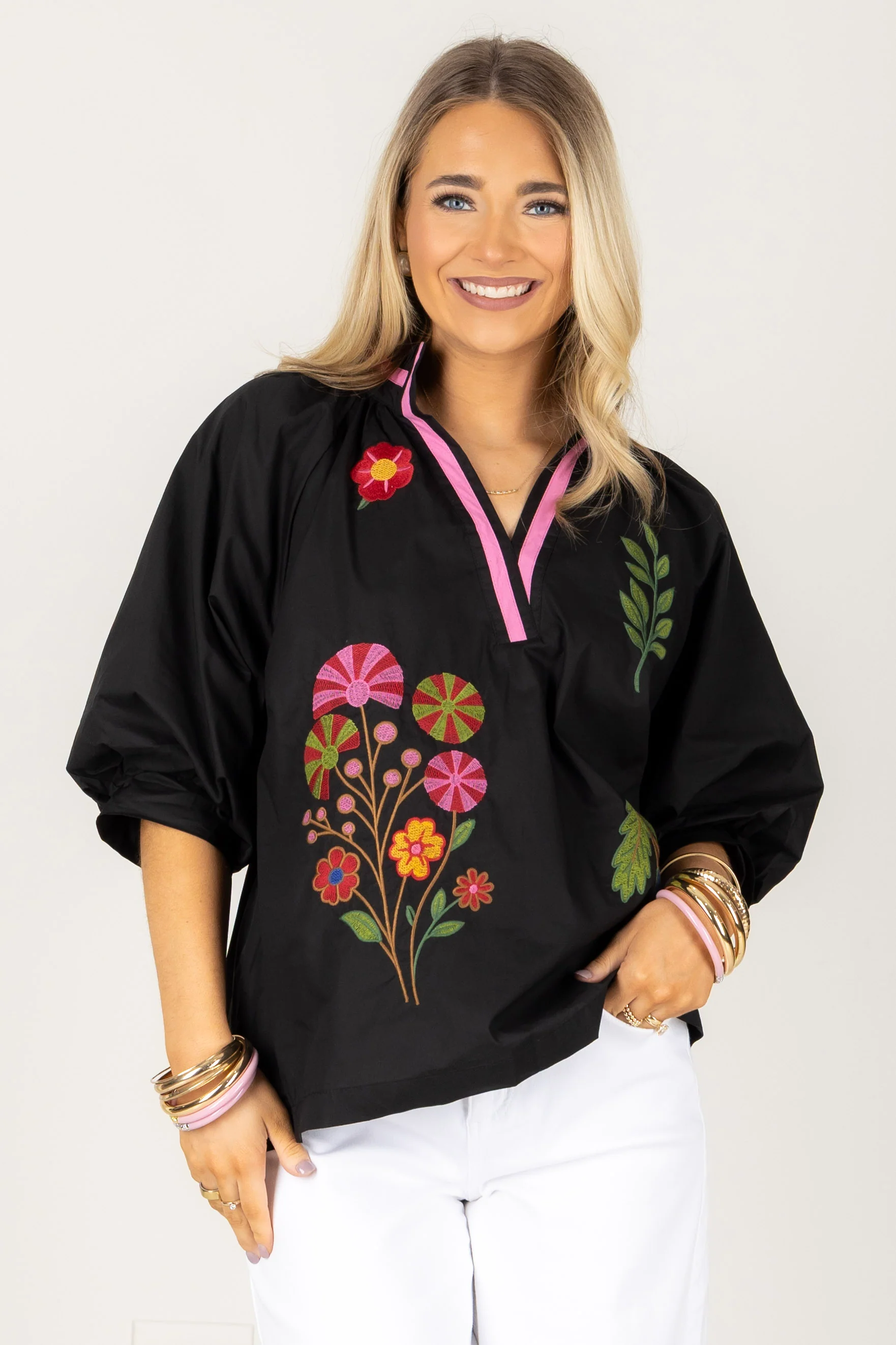 One And Only Black Short Sleeve Blouse