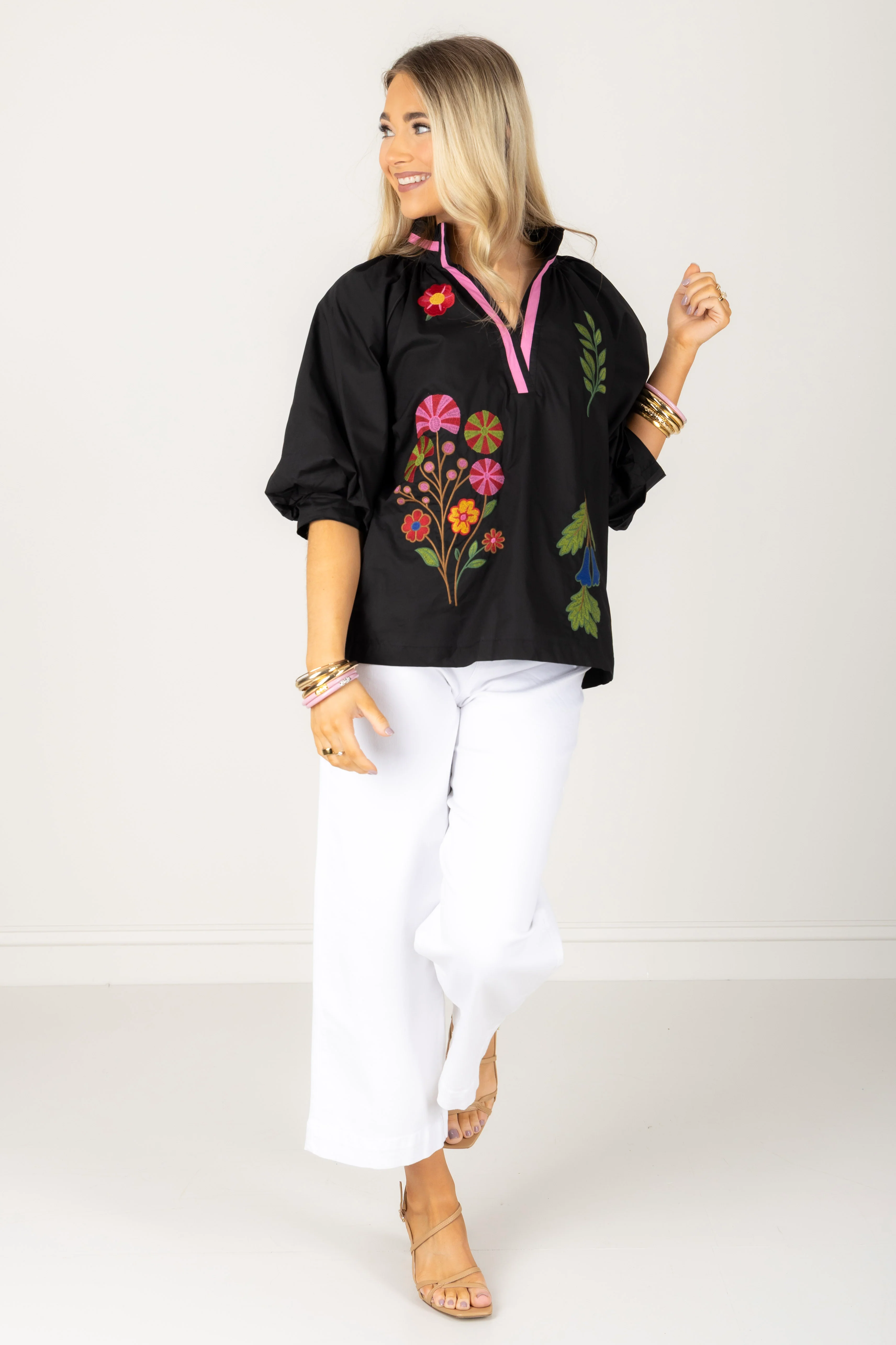 One And Only Black Short Sleeve Blouse - Image 2