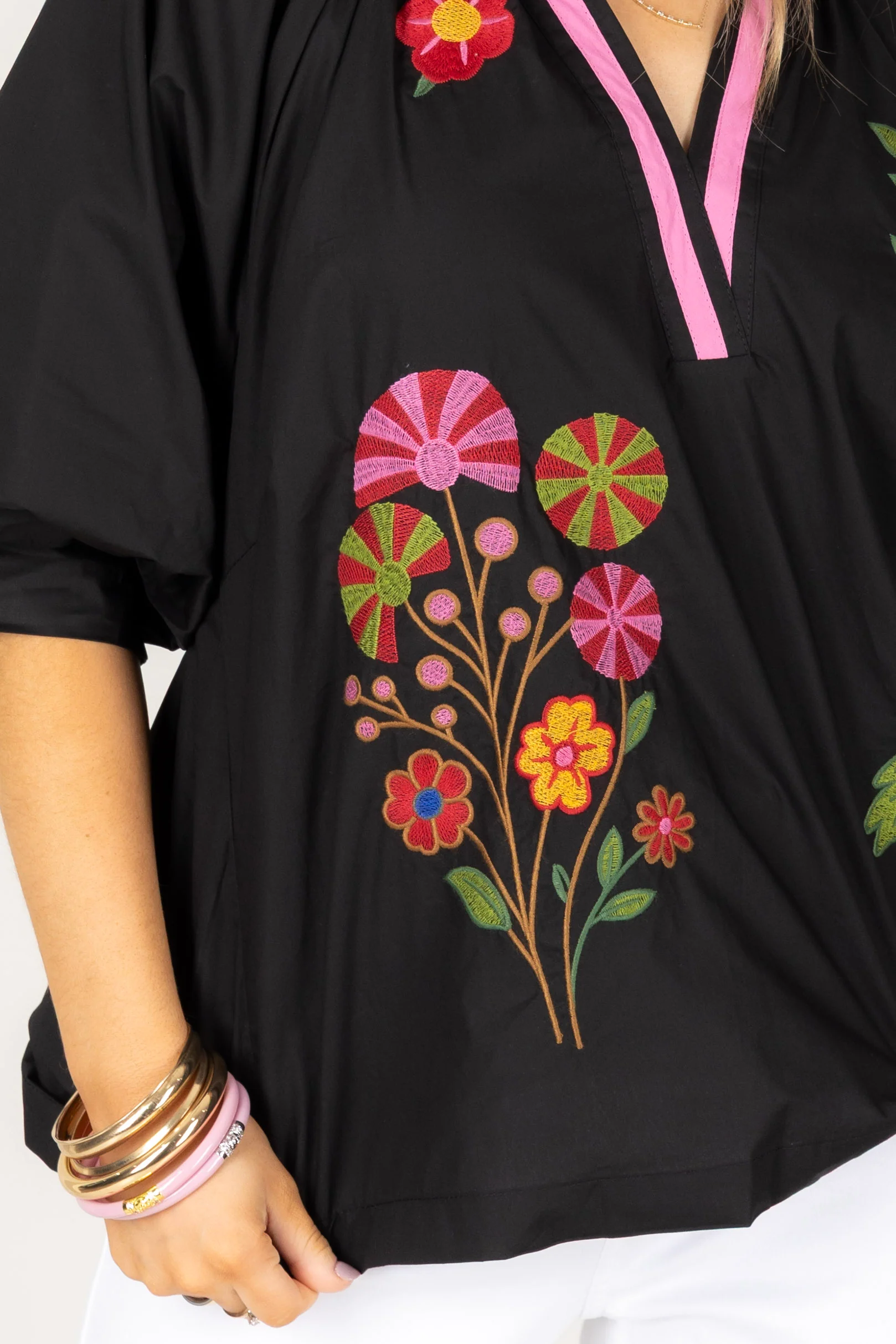 One And Only Black Short Sleeve Blouse - Image 3