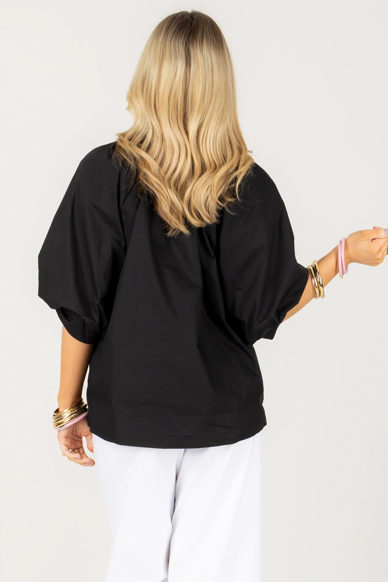 One And Only Black Short Sleeve Blouse - Image 4