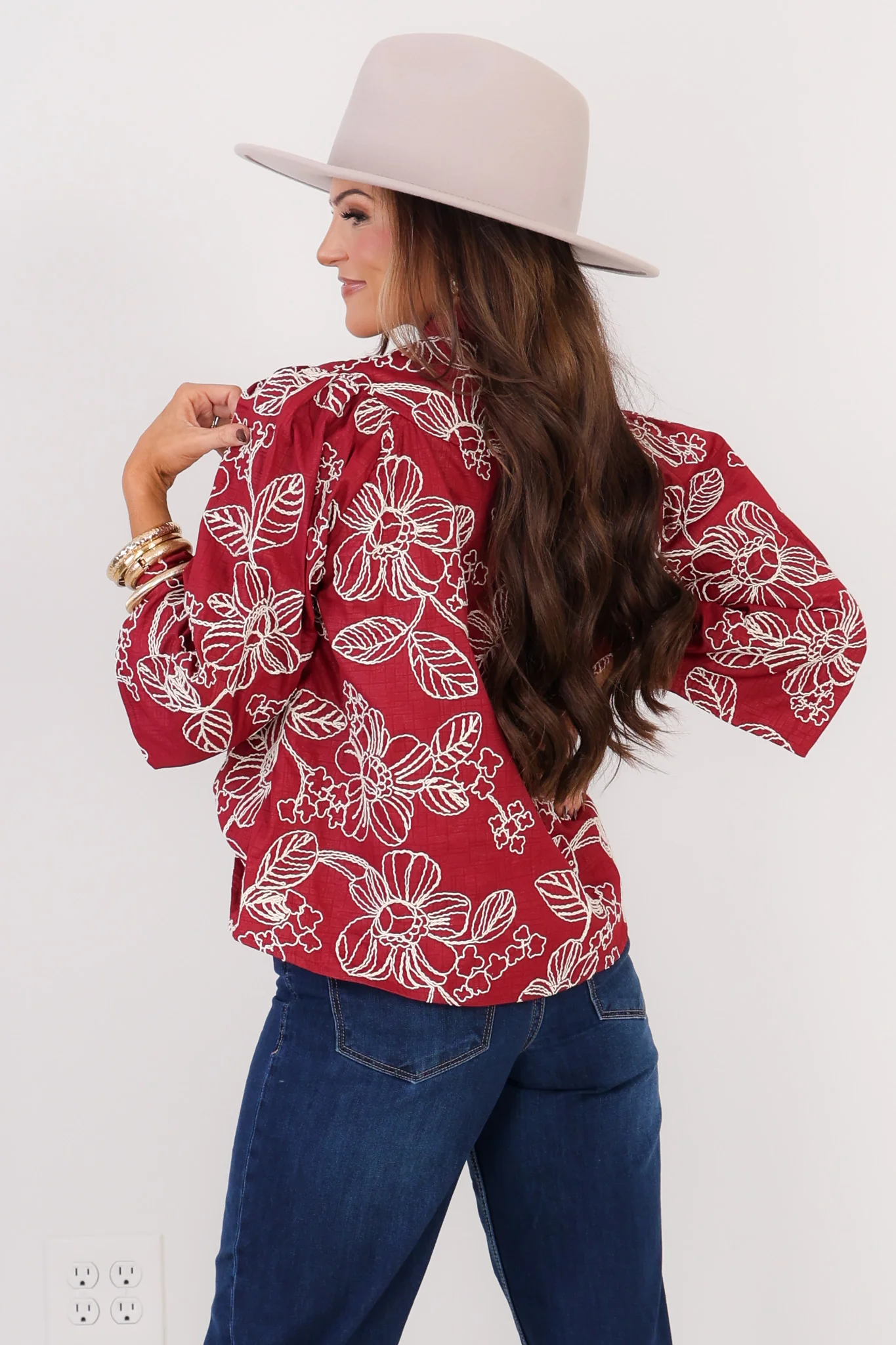 Want it All Burgundy Bell Sleeve Top - Image 6