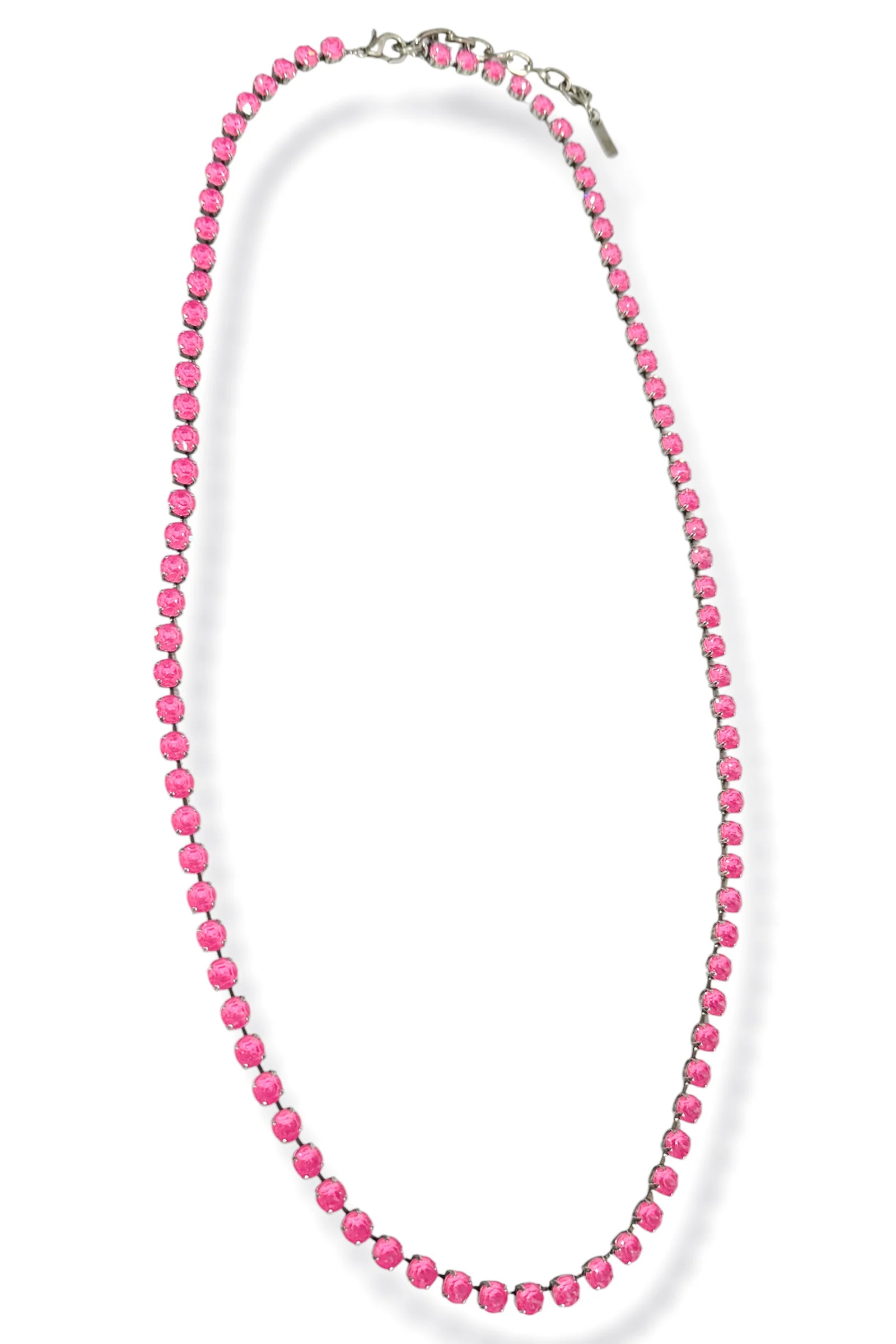 TOVA Vanessa Antique Silver Electric Pink Necklace