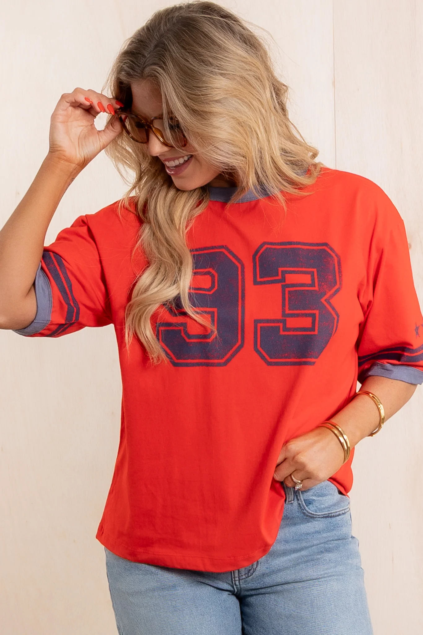 Varsity Cherry Red Short Sleeve T-Shirt *Final Sale* - Image 3