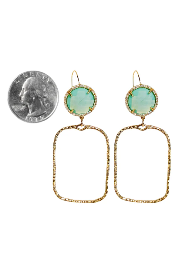 Virtue Jennie Turquoise CZ Earrings - Image 2