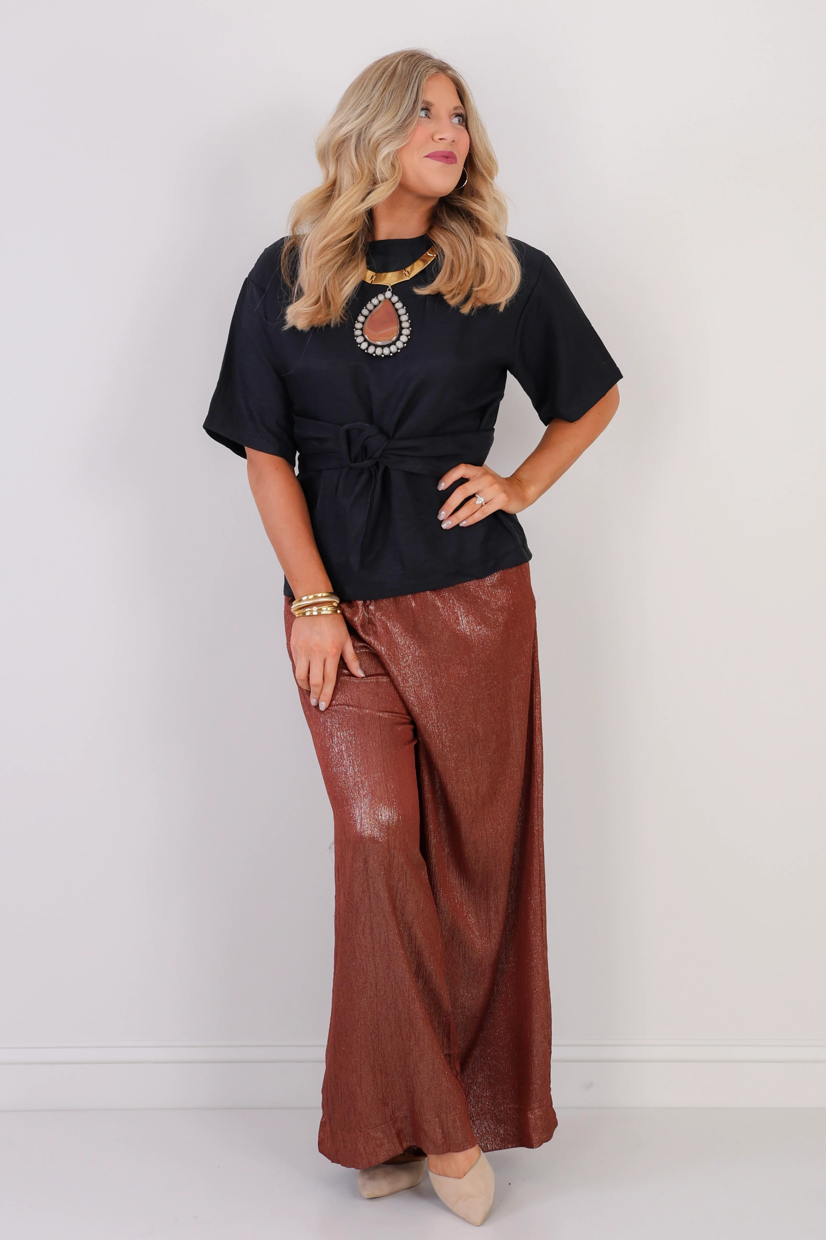 Here Forever Black Short Sleeve Top - Image 2