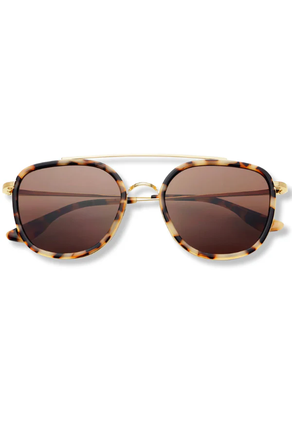 Freyrs Weston Milky Tortoise/Brown Acetate Round Sunglasses