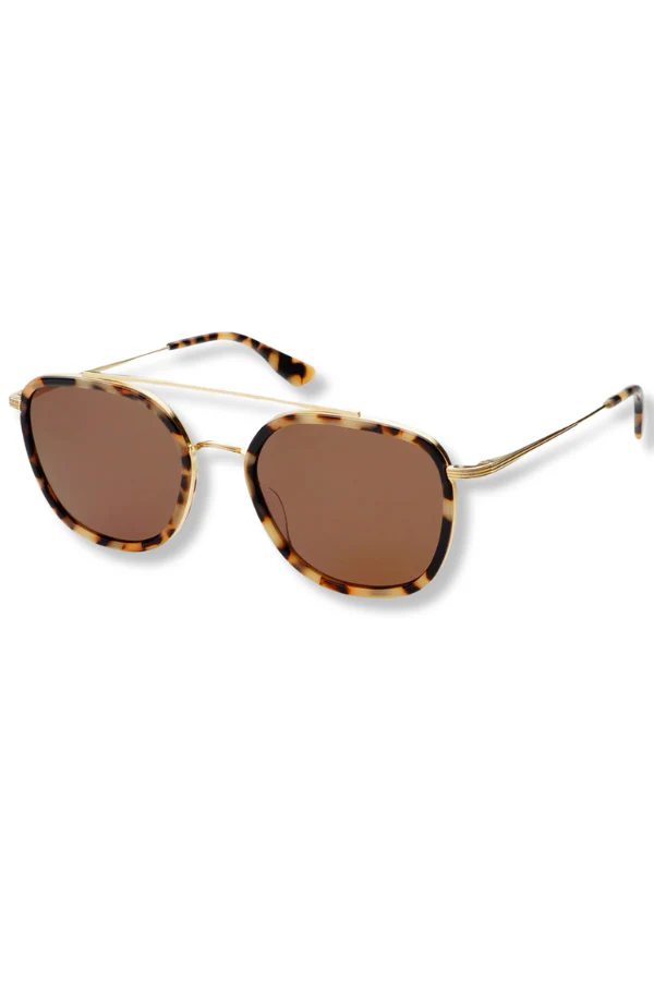 Freyrs Weston Milky Tortoise/Brown Acetate Round Sunglasses - Image 4