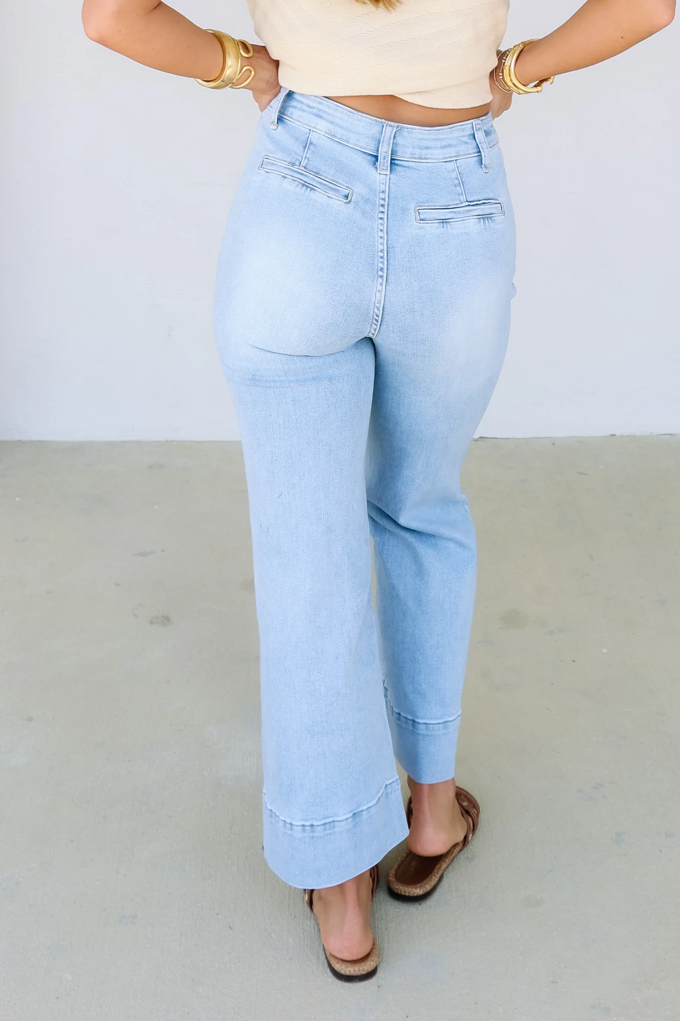 Miranda Wide Leg Light Denim Jean - Image 5