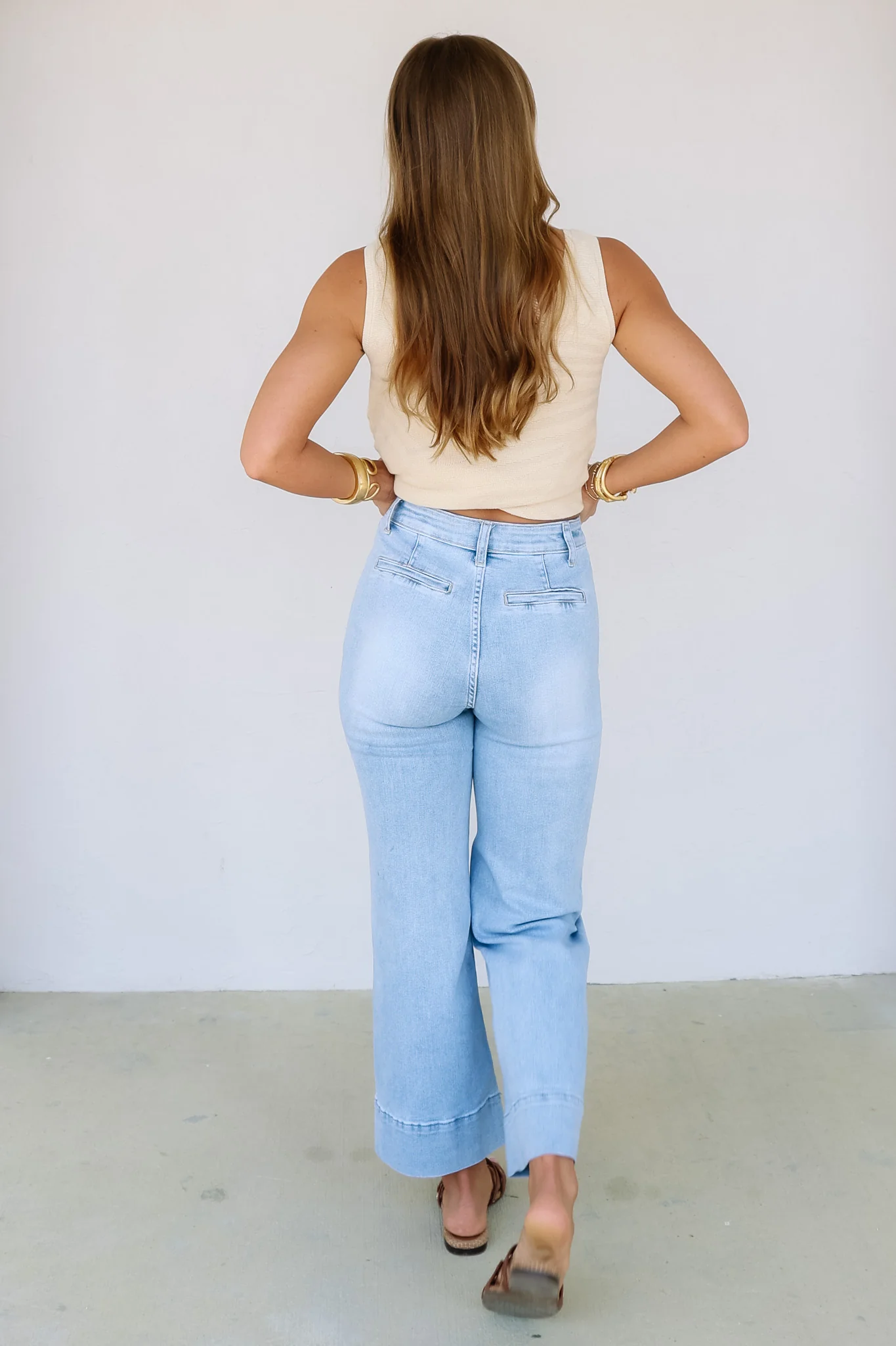 Miranda Wide Leg Light Denim Jean - Image 6