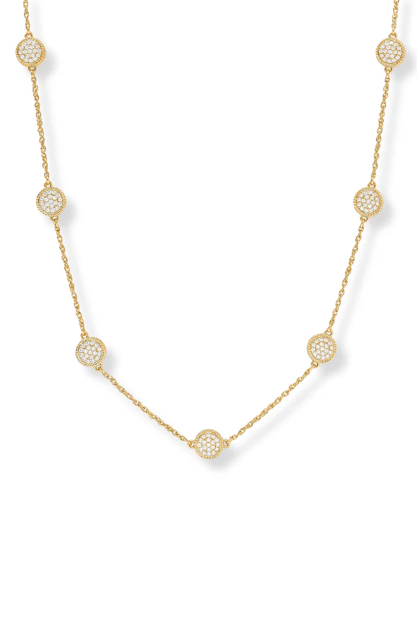 Julie Vos Windsor Delicate Pave Cubic Zirconia Station Necklace - Image 3