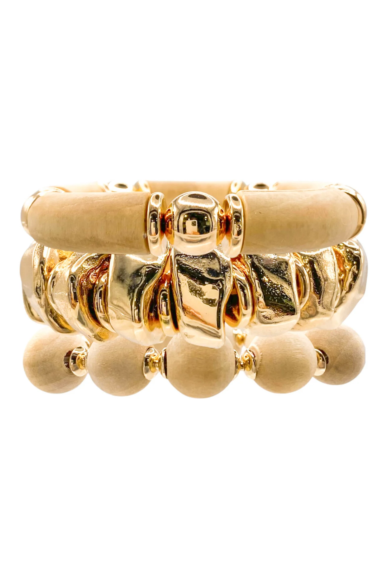 Fully Here Natural Beaded Bracelet Set