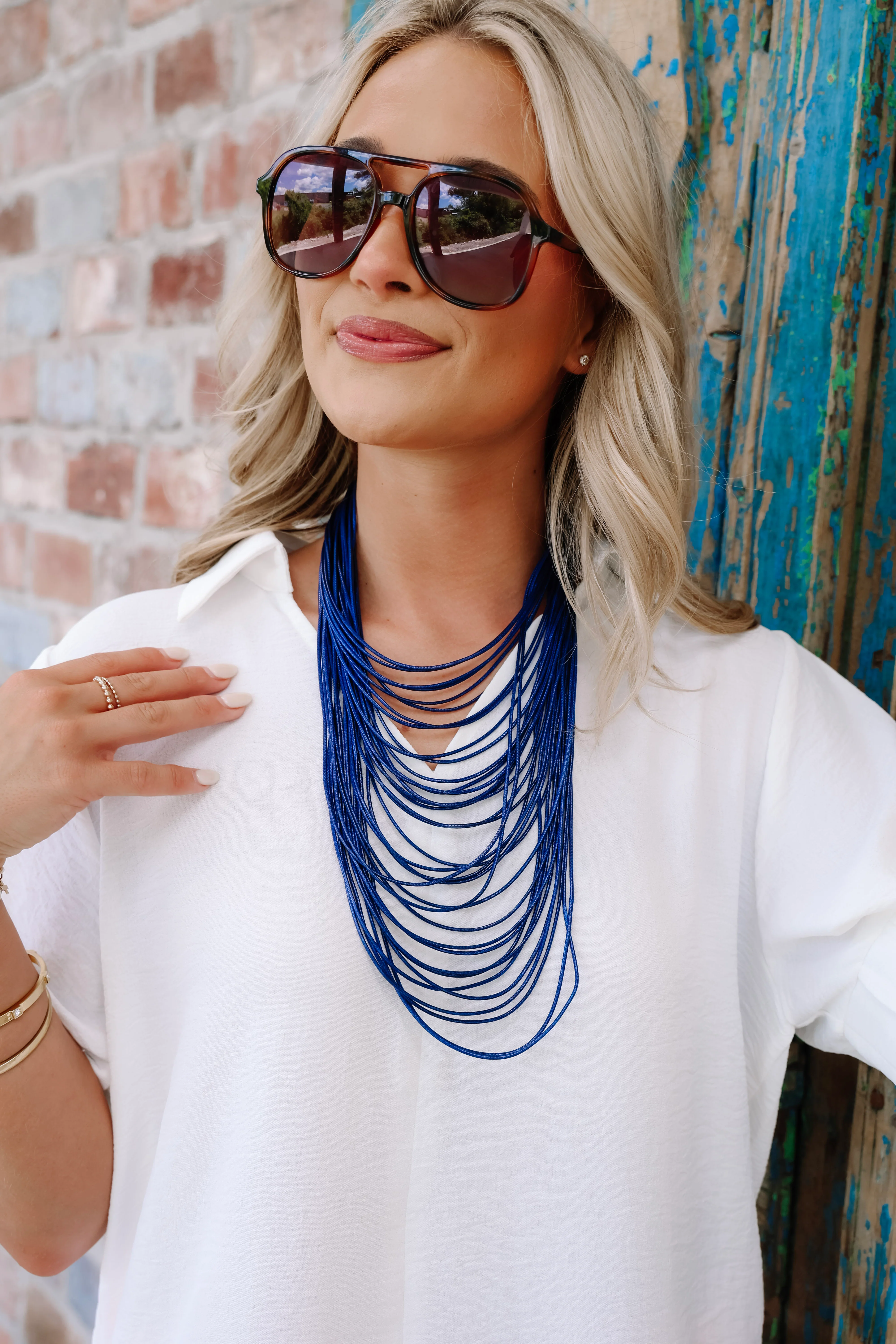 Kristalize x TWT Navy Blue Necklace Set
