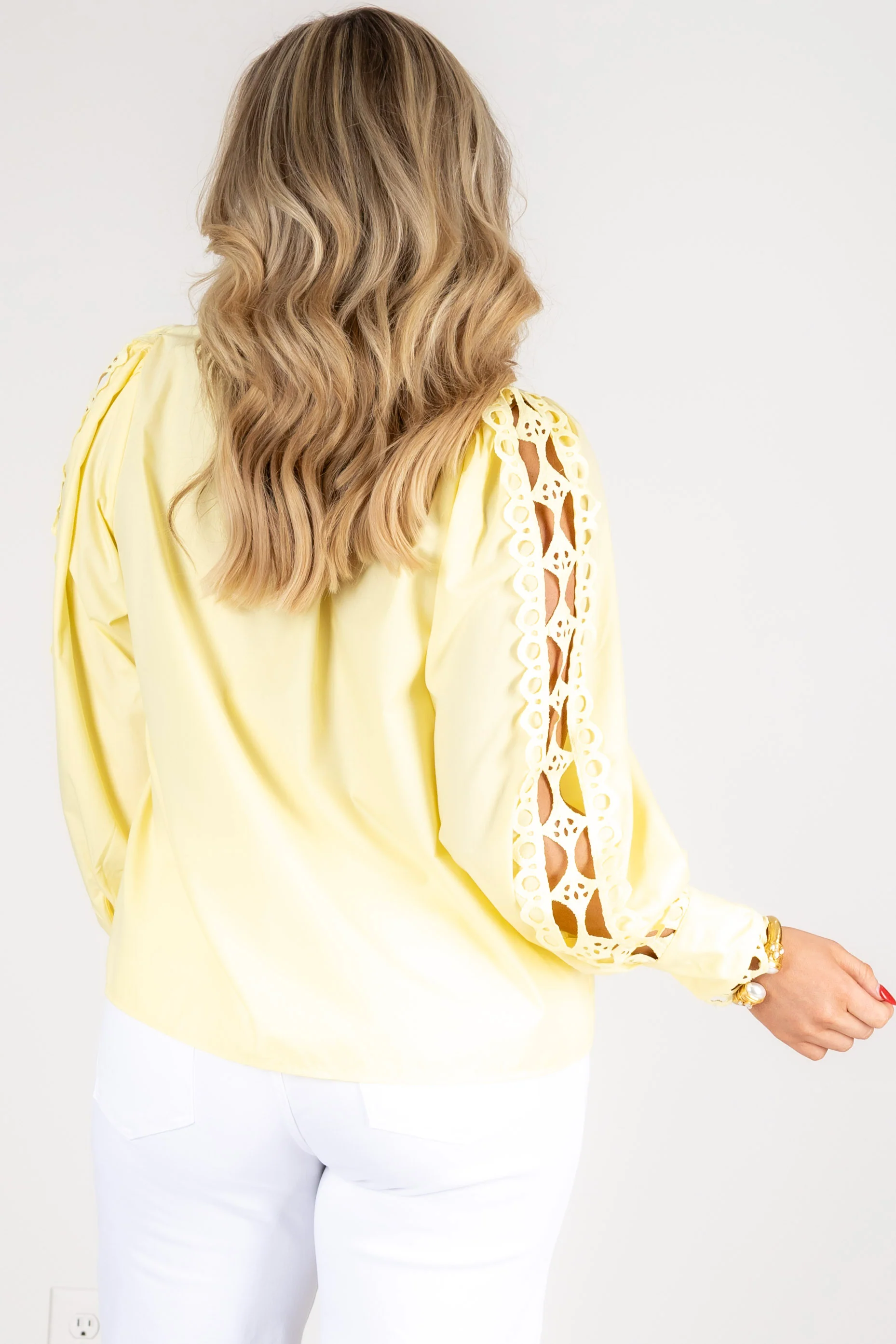 Sunny Days Yellow Long Sleeve Blouse - Image 4
